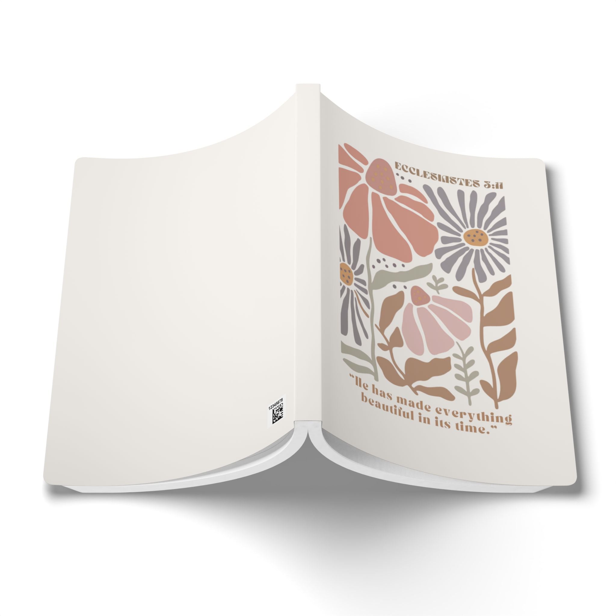 Ecclesiastes Floral Softcover Journal — "He has made everything beautiful in its time"
