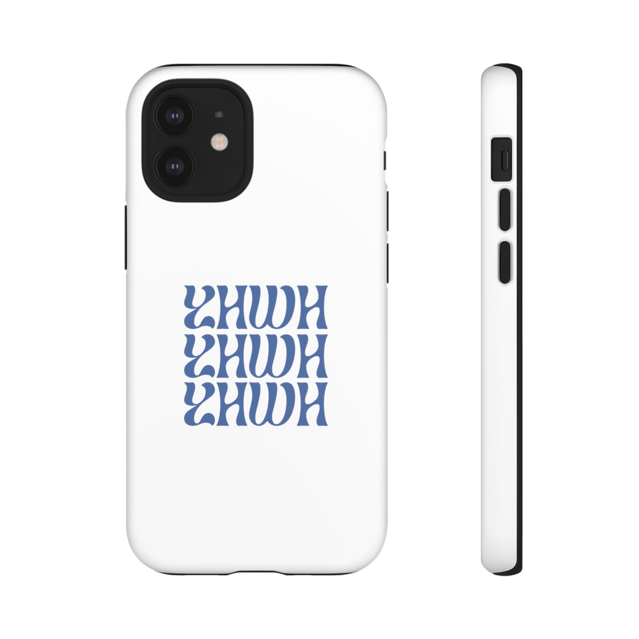 "YHWH" — Retro Blue Wavy Tough Phone Case