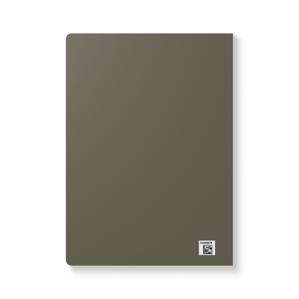 Olive Minimalist Notebook — Softcover Journal with Printed Inside Pages