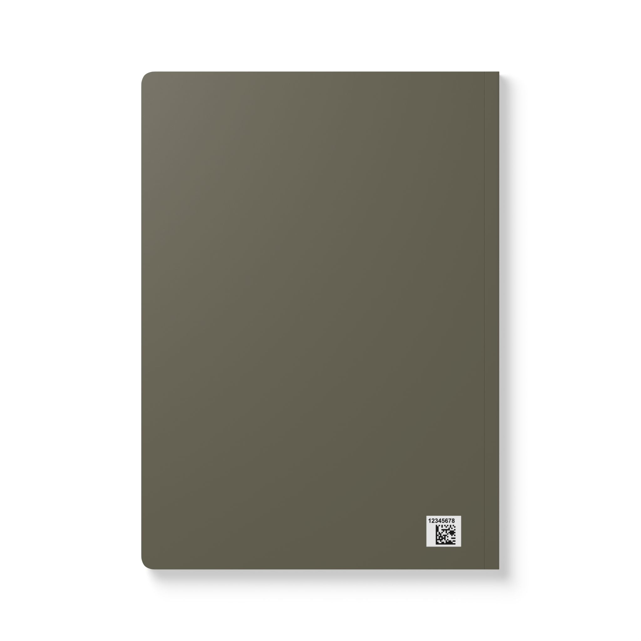Olive Minimalist Notebook — Softcover Journal with Printed Inside Pages