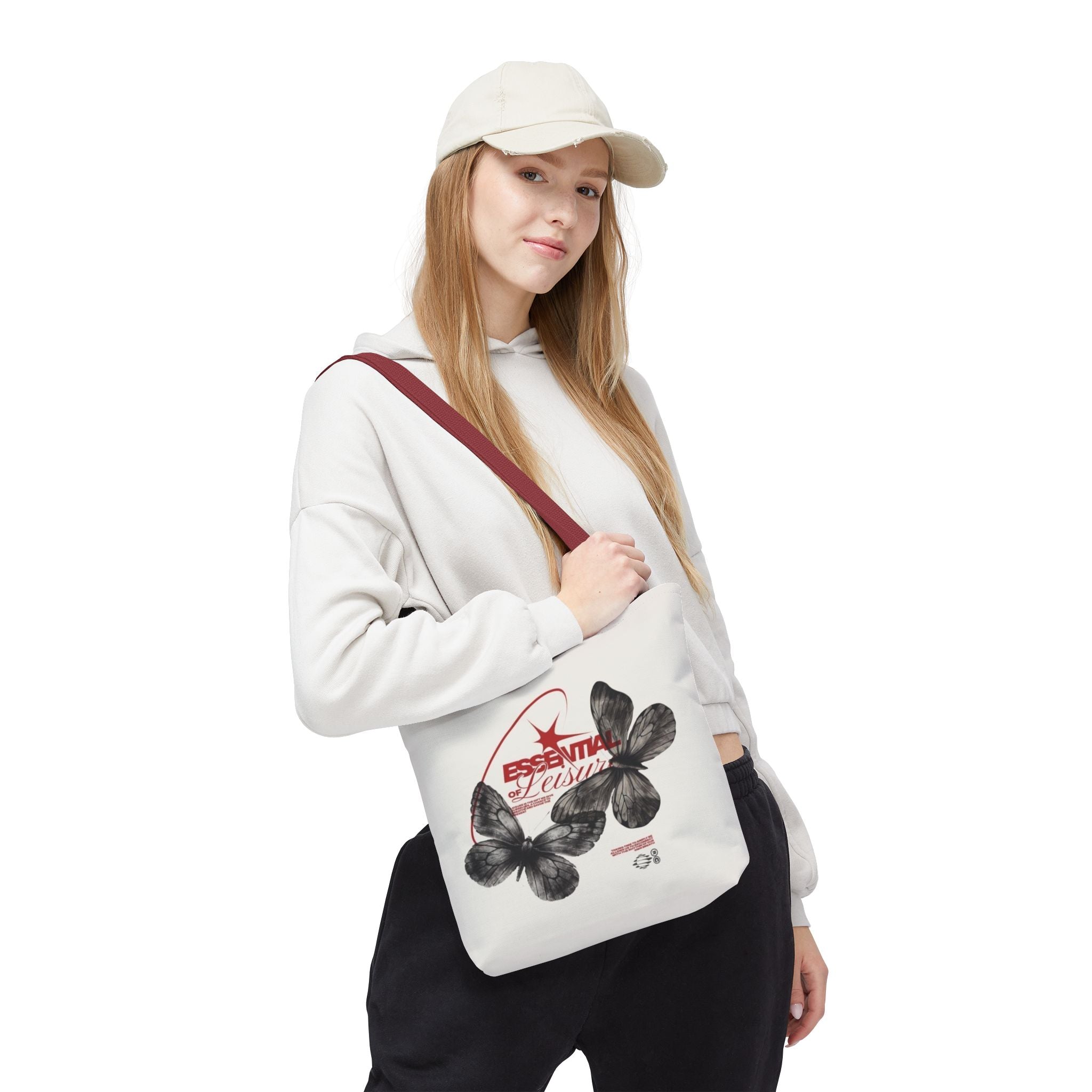 'Essential to Leisure' Floral Graphic Tote Bag