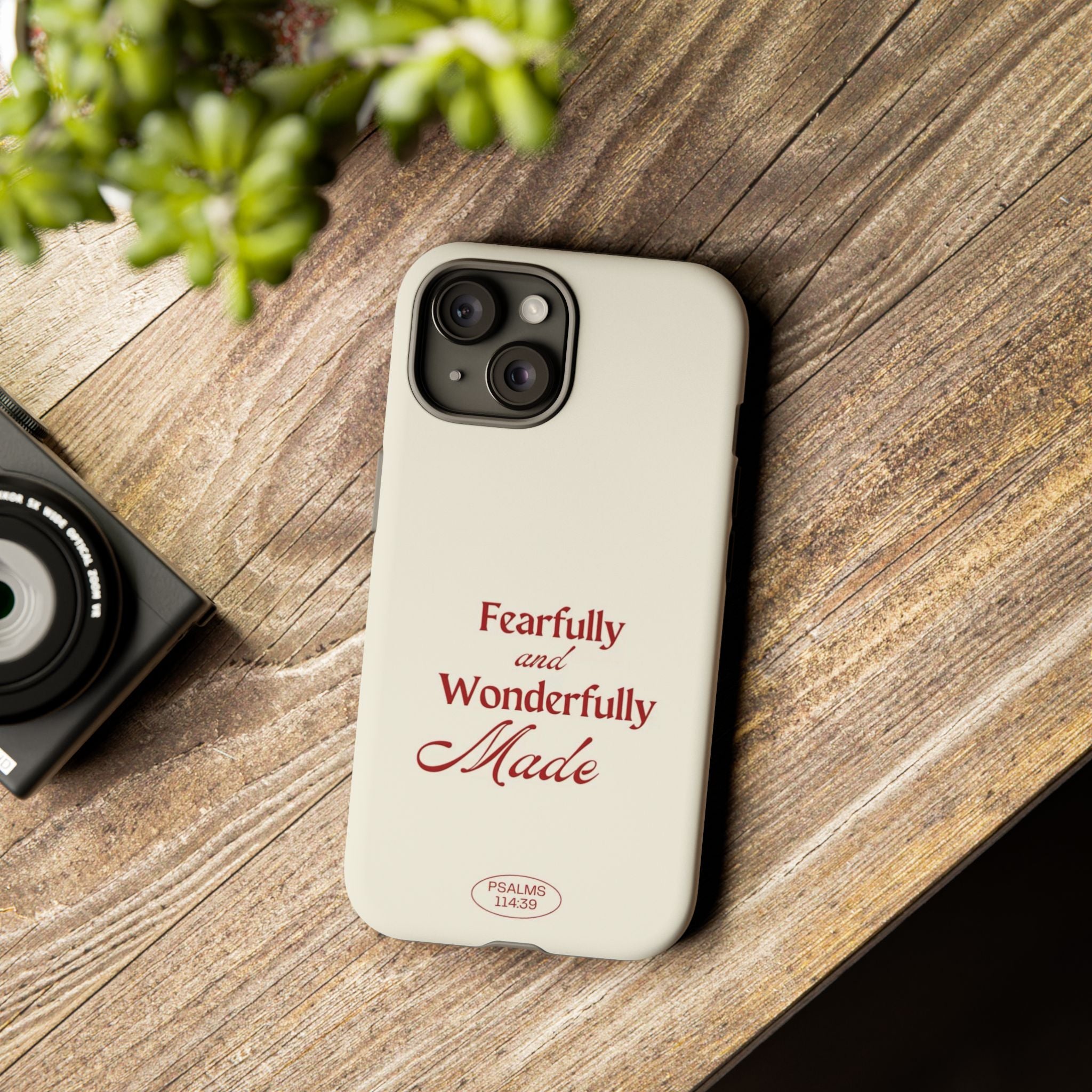 Tough Phone Case — "Fearfully and Wonderfully Made" Christian Scripture Protective Case