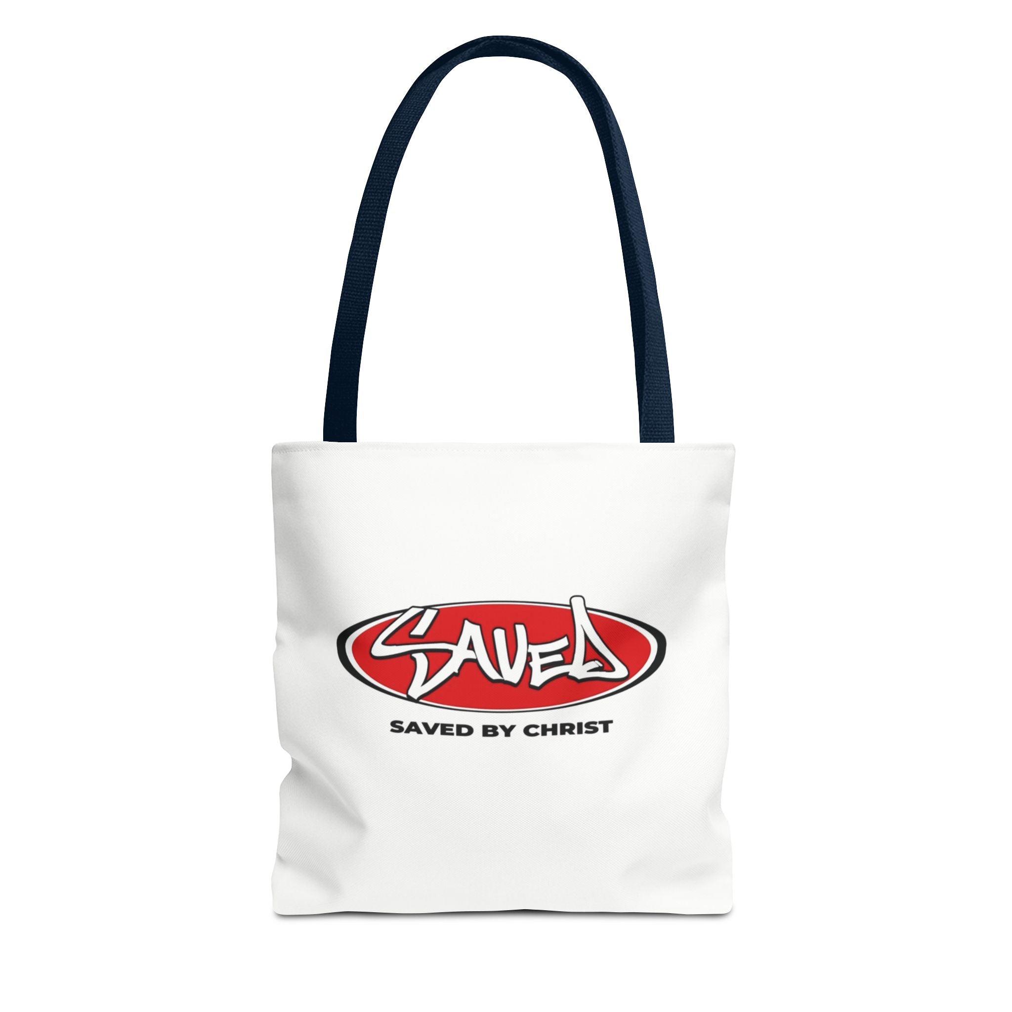 "Saved by Christ" Canvas Tote Bag