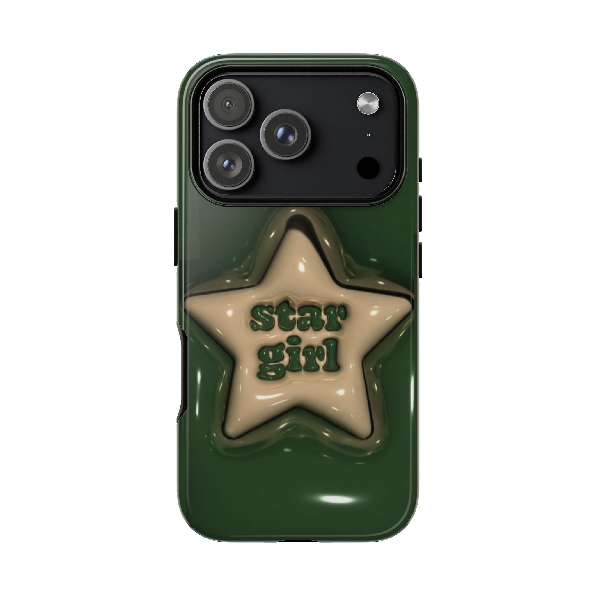 Star Girl iPhone Case — Green Star Protective Case