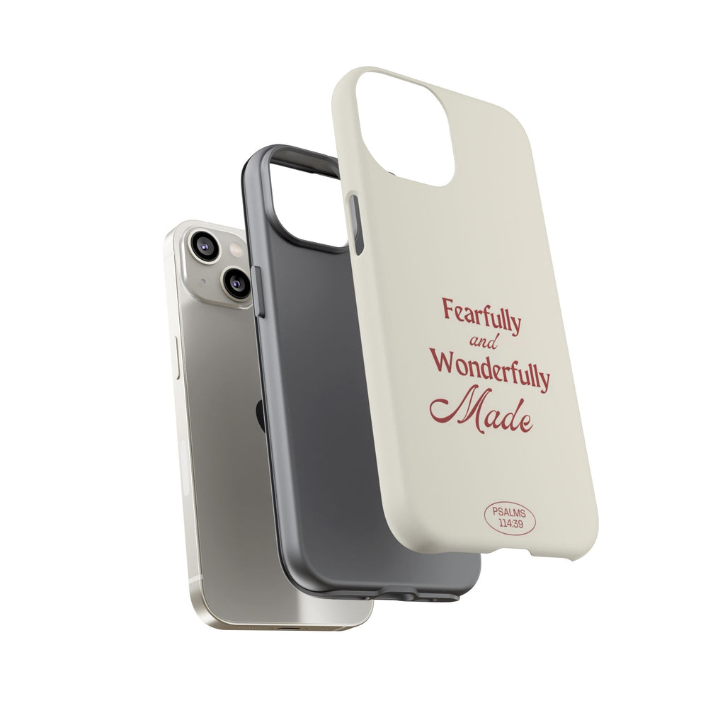 Tough Phone Case — "Fearfully and Wonderfully Made" Christian Scripture Protective Case