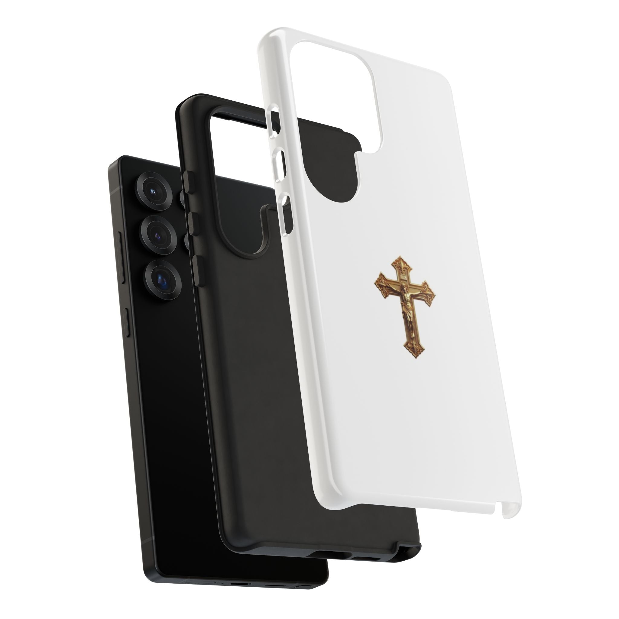 Gold Cross Tough Phone Case | Protective Cover