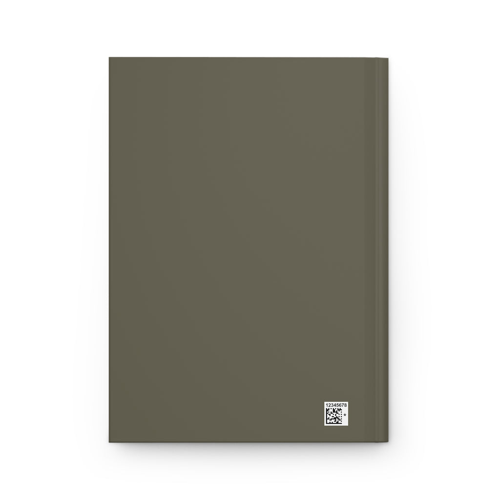 Minimal Olive Hardcover Notebook — 'Notebook' Matte Journal