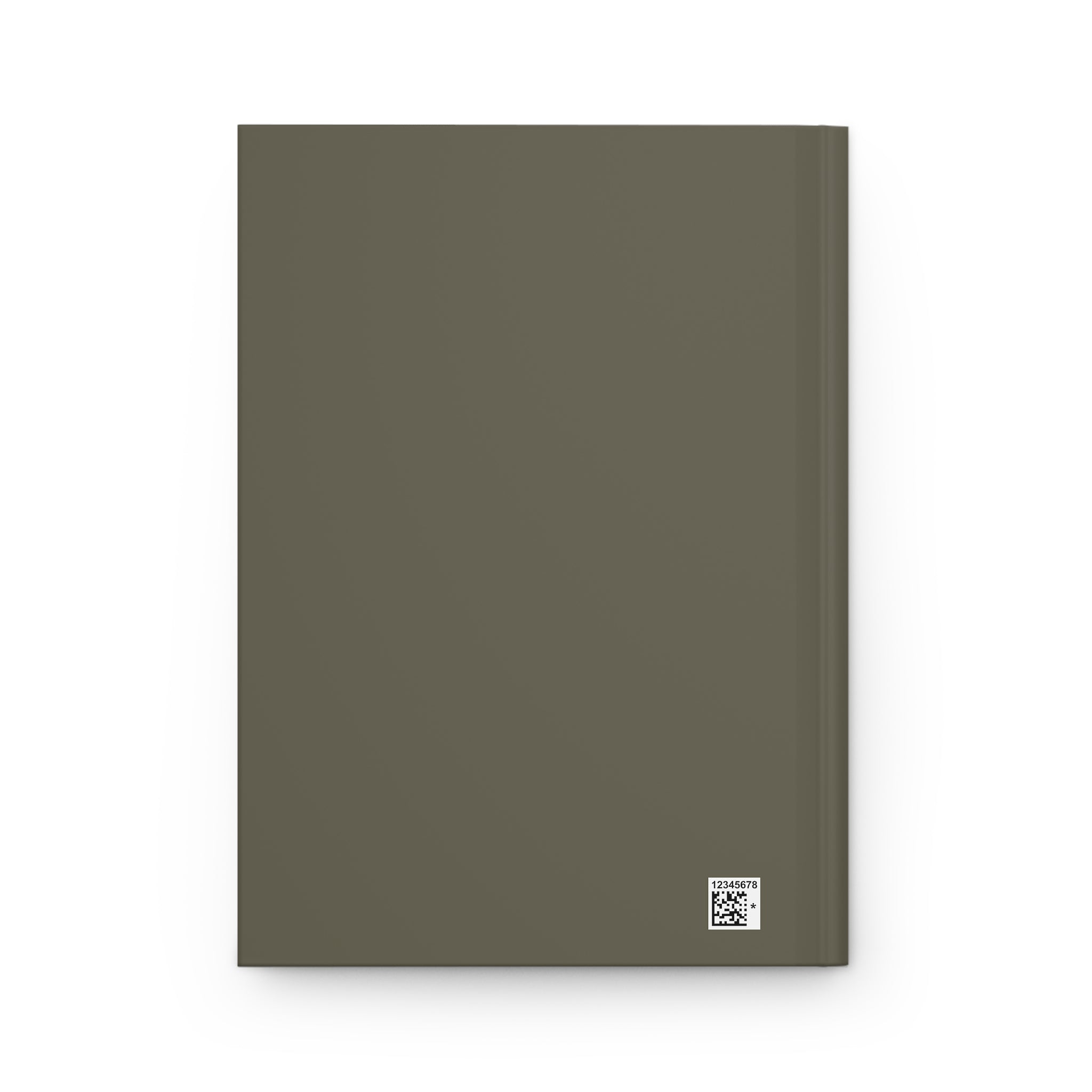 Minimal Olive Hardcover Notebook — 'Notebook' Matte Journal