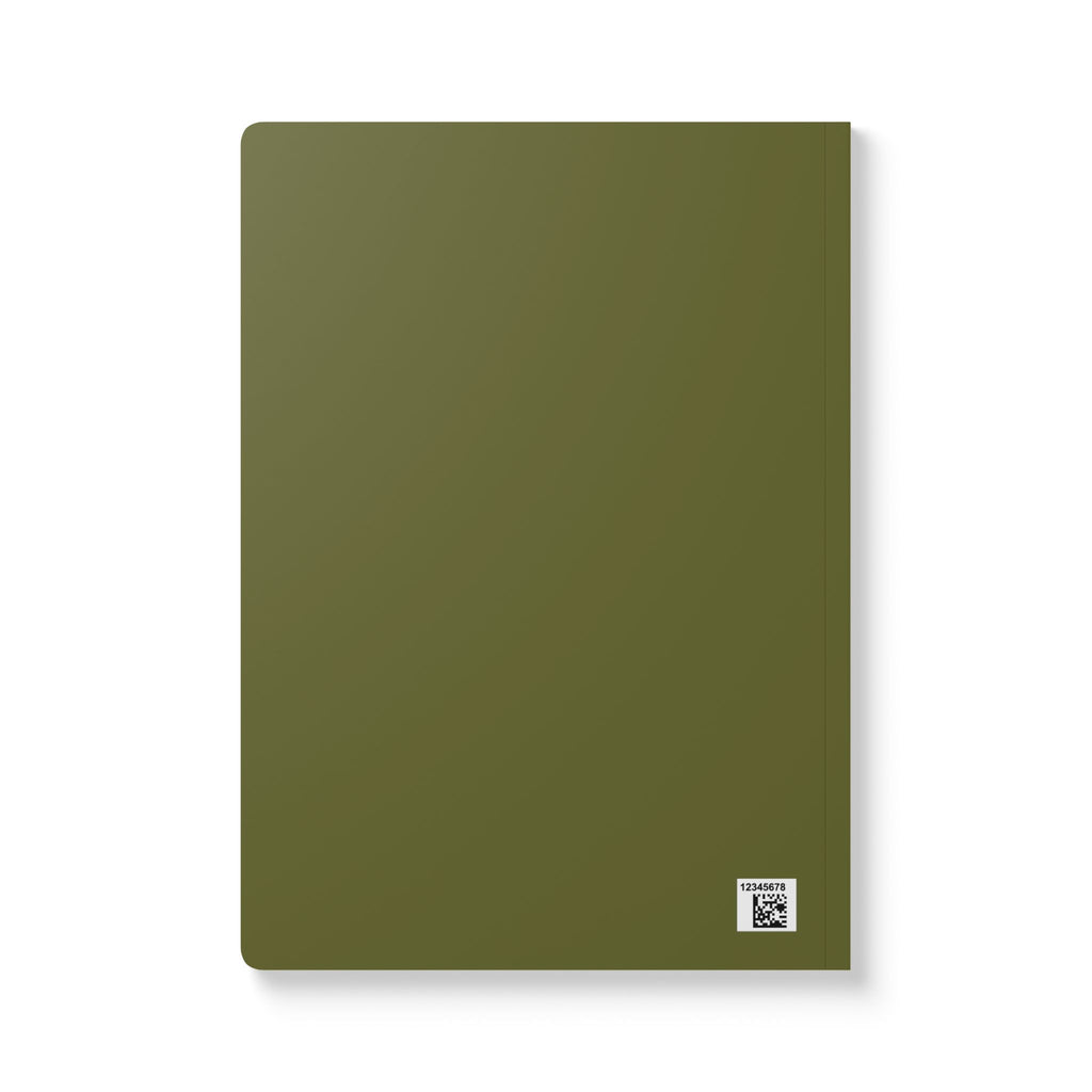 Olive Zebra Softcover Journal — Patterned Lined Notebook