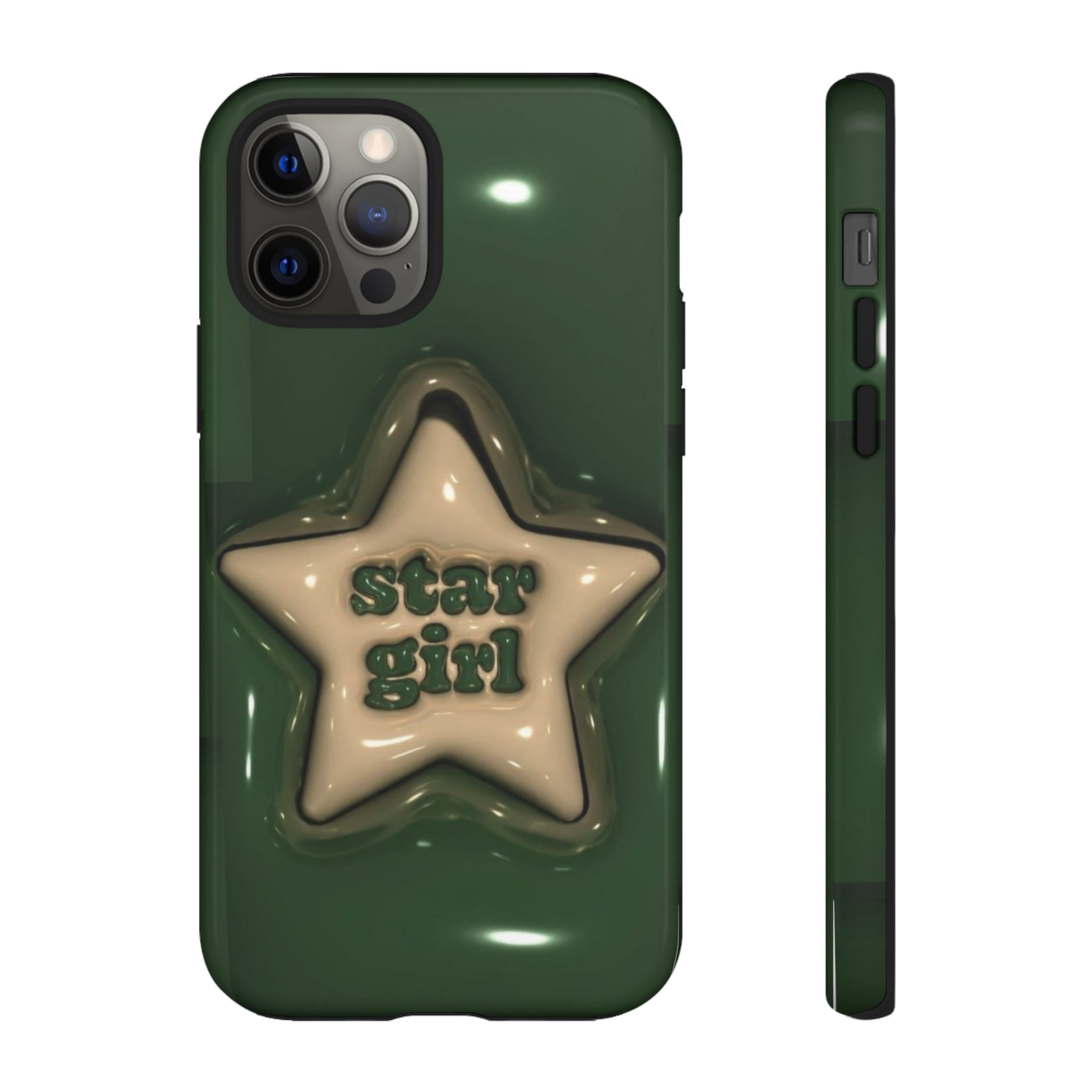 Star Girl iPhone Case — Green Star Protective Case