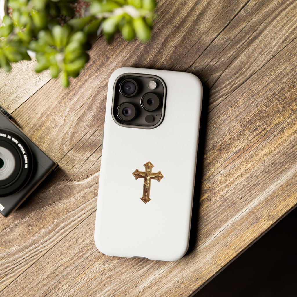 Gold Cross Tough Phone Case | Protective Cover