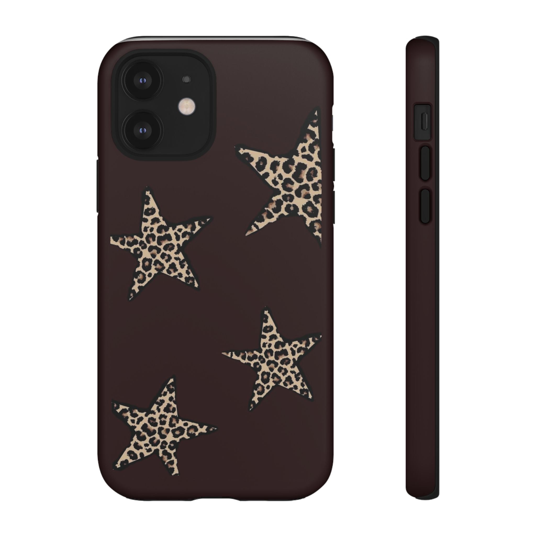 Leopard Star iPhone Case — Chic Brown Protective Tough Case