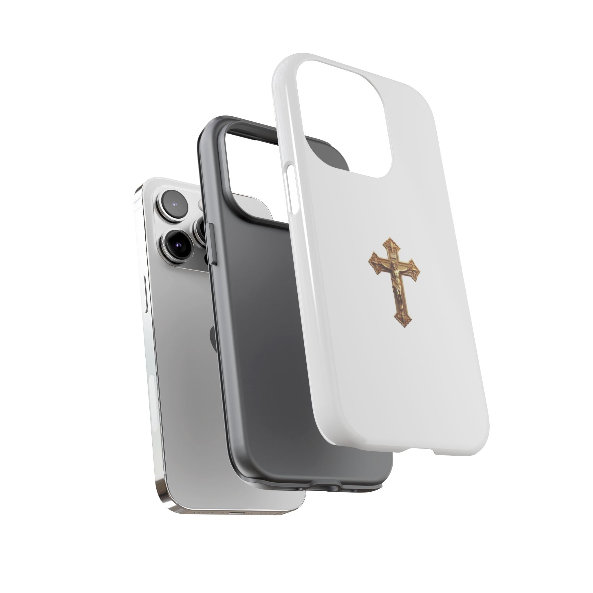 Gold Cross Tough Phone Case | Protective Cover