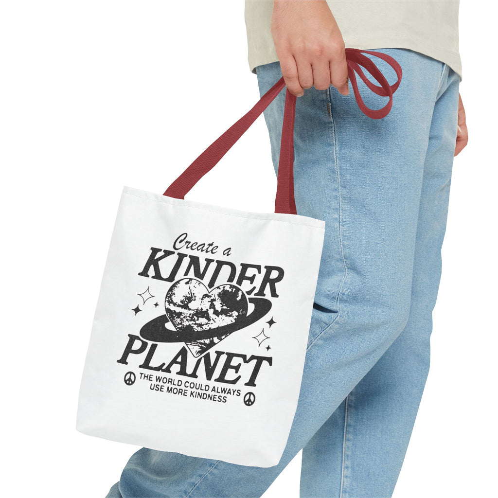 Create a Kinder Planet Tote Bag — Eco-Friendly Earth Love Canvas Tote