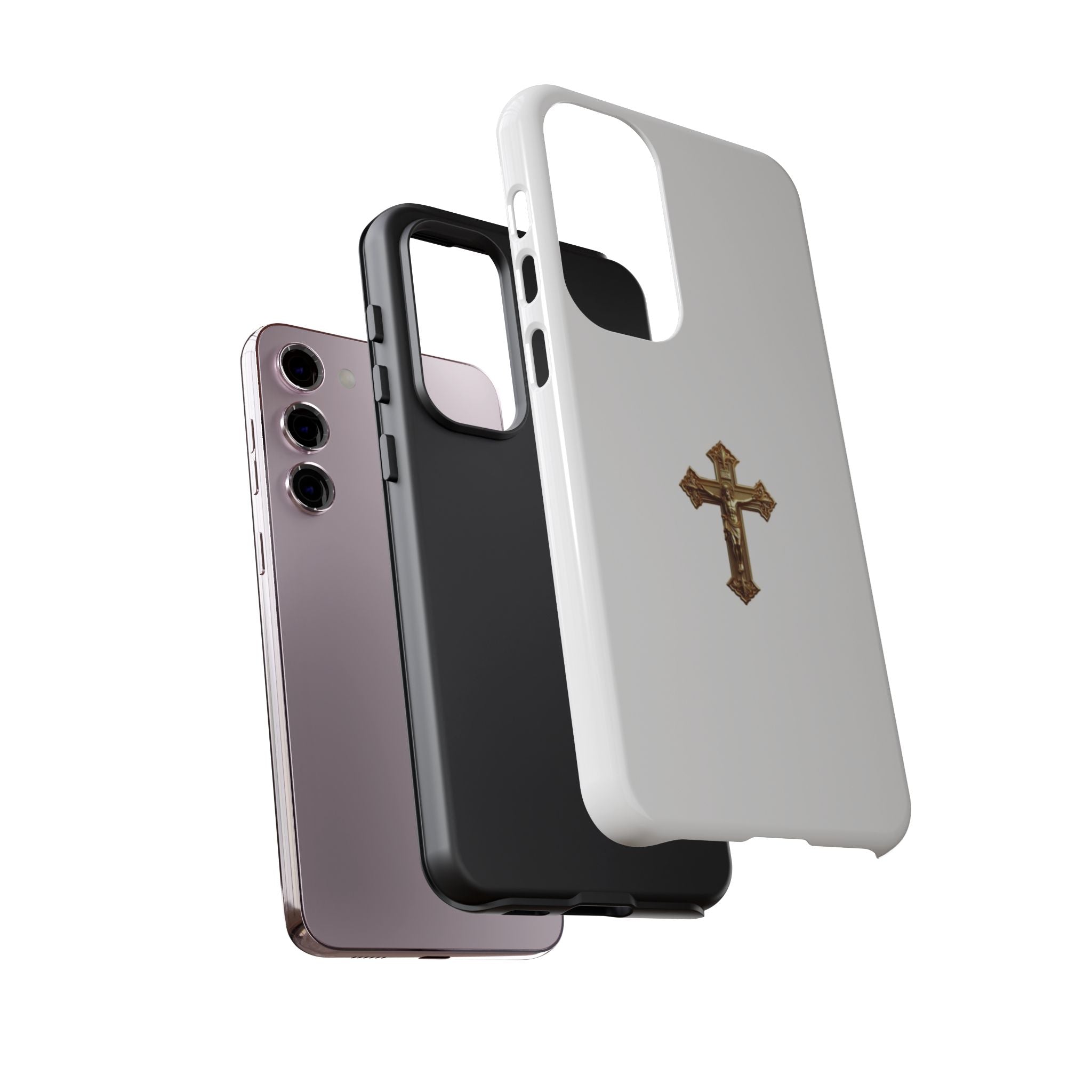 Gold Cross Tough Phone Case | Protective Cover