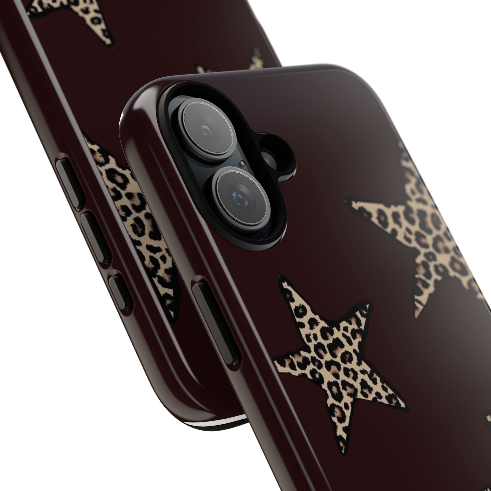 Leopard Star iPhone Case — Chic Brown Protective Tough Case