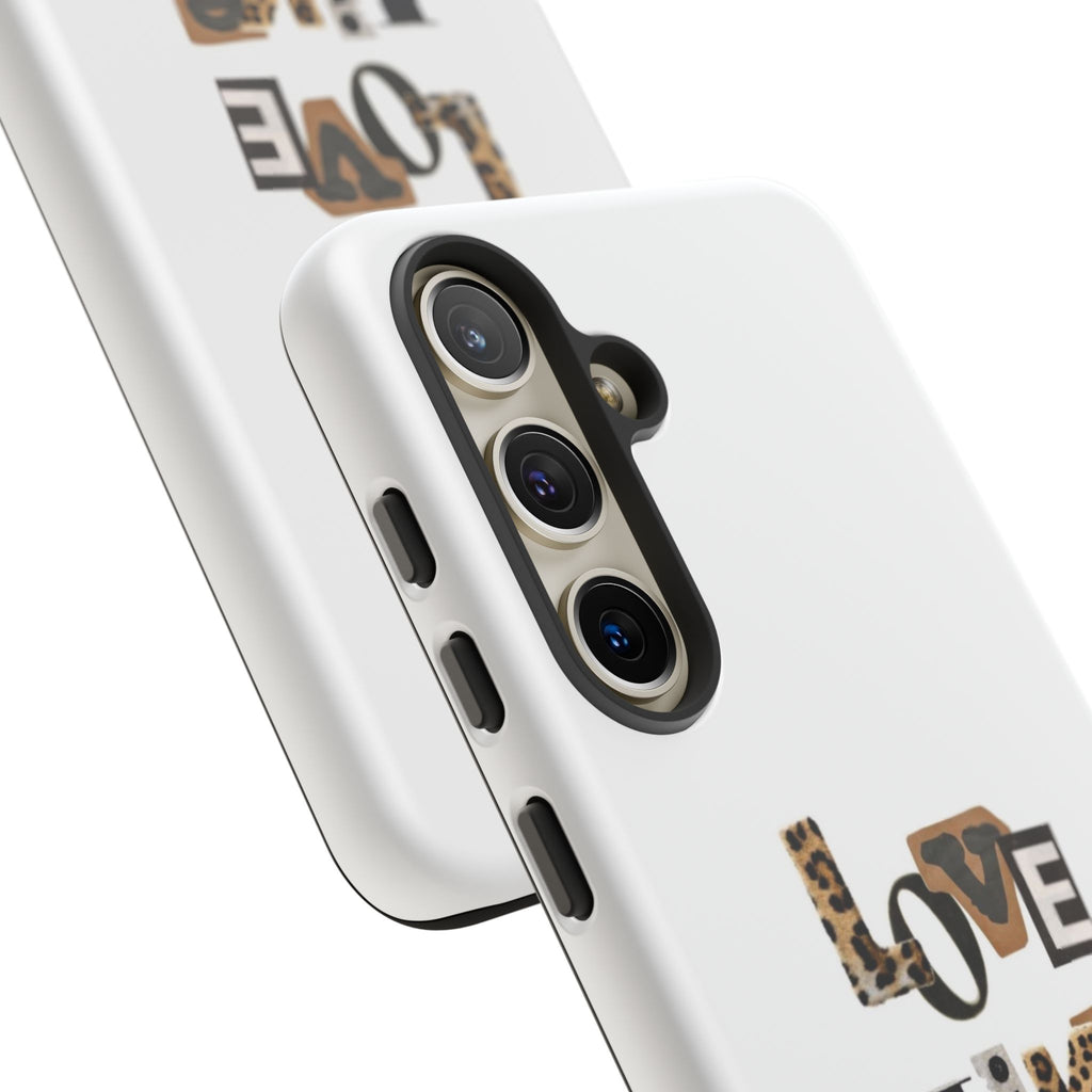 "Love Like Jesus" Leopard Print Christian Tough Phone Case