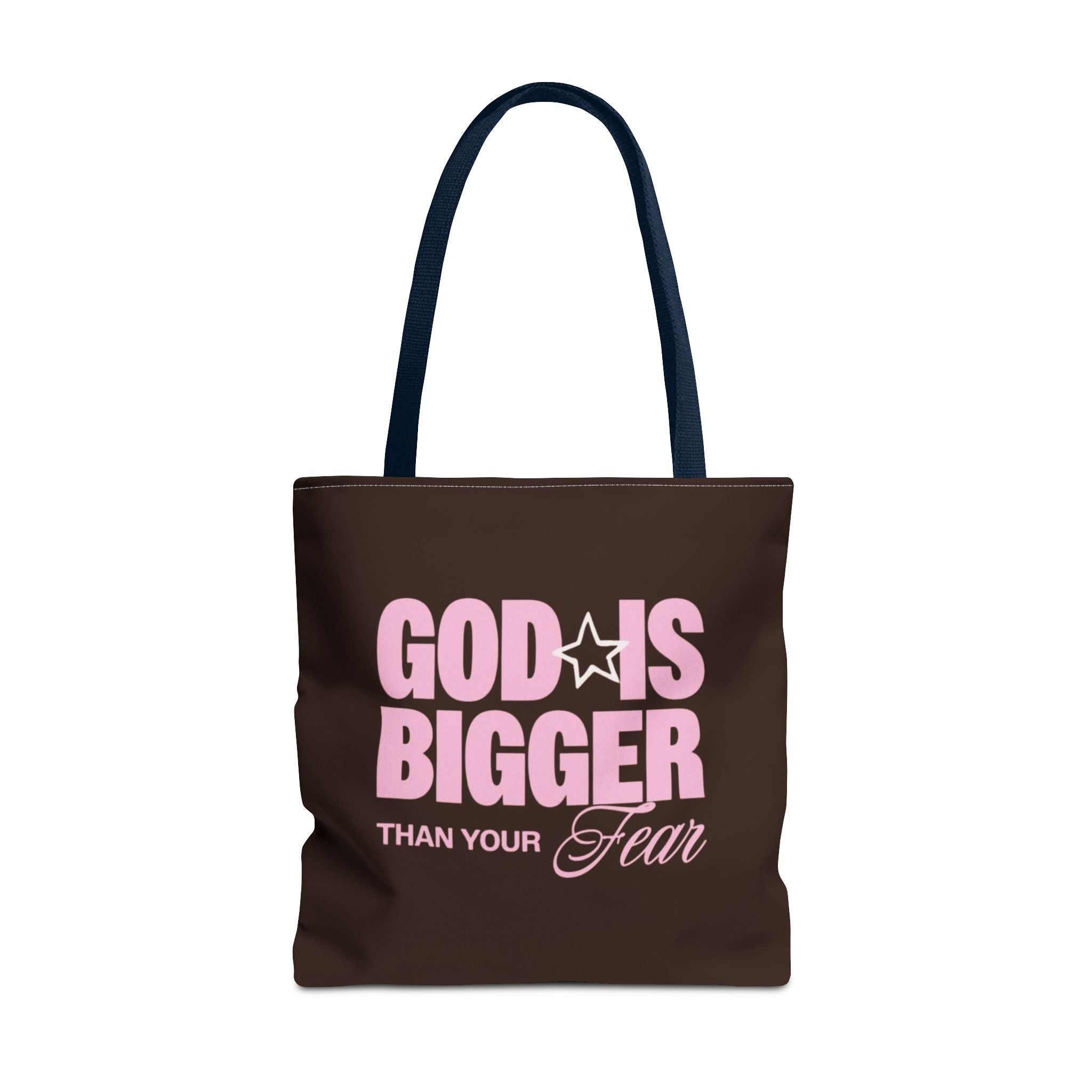 "God Is Bigger Than Your Fear" Scripture Quote Tote Bag