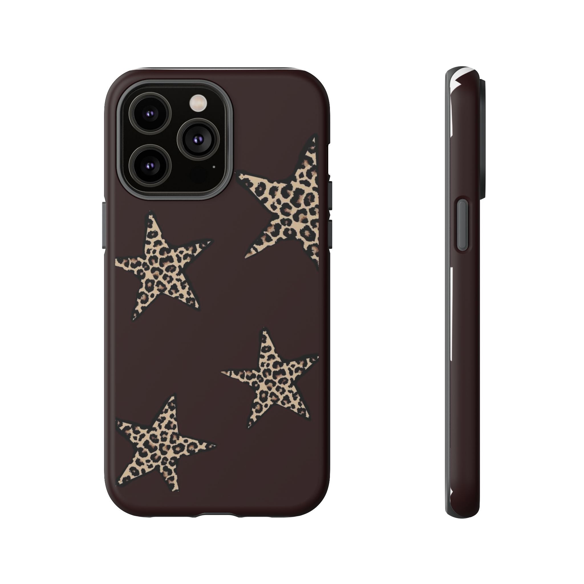 Leopard Star iPhone Case — Chic Brown Protective Tough Case
