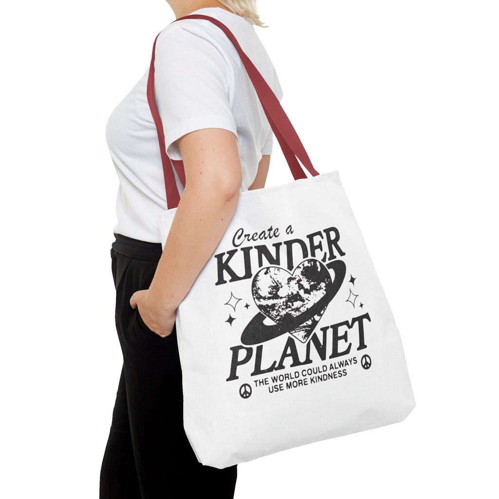Create a Kinder Planet Tote Bag — Eco-Friendly Earth Love Canvas Tote