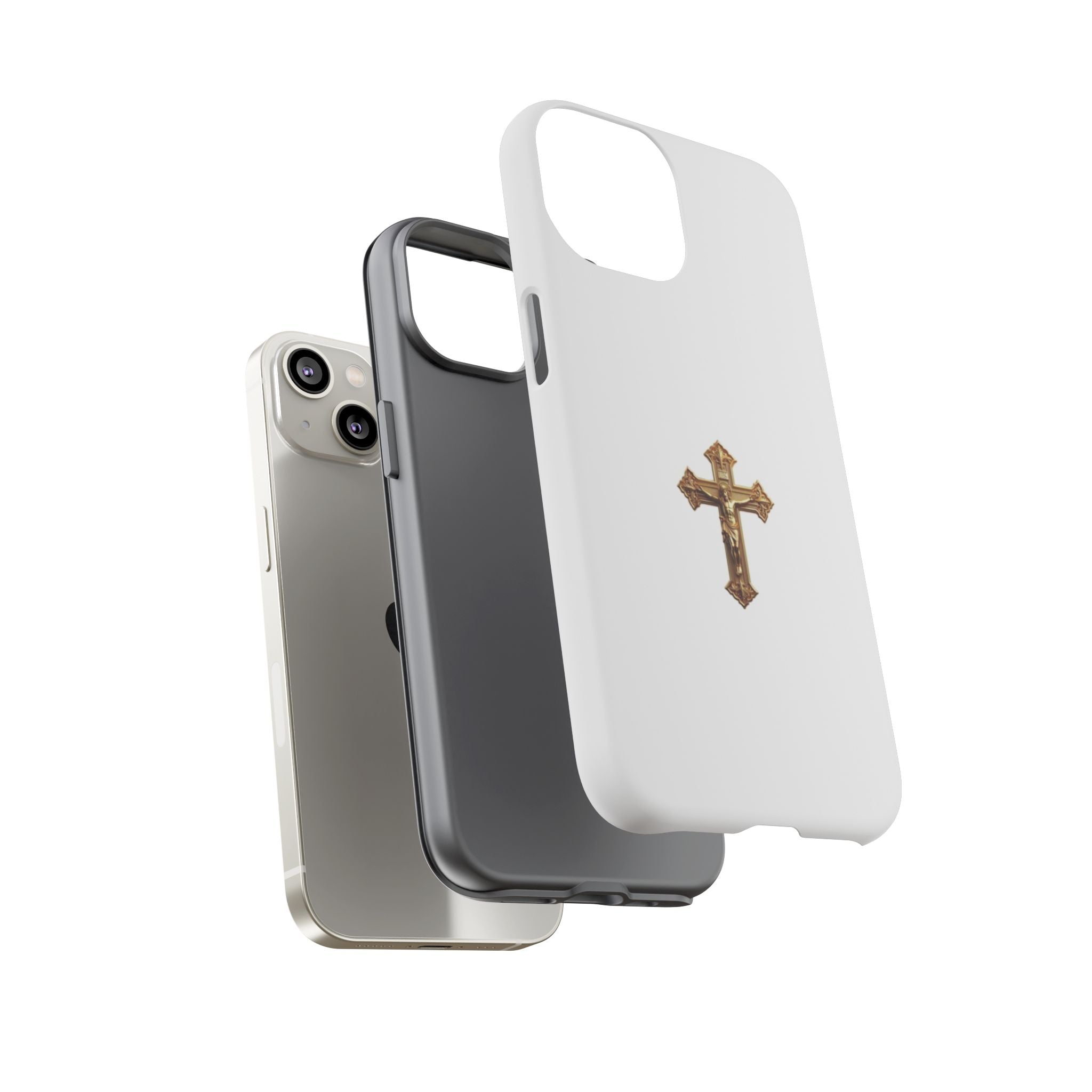 Gold Cross Tough Phone Case | Protective Cover