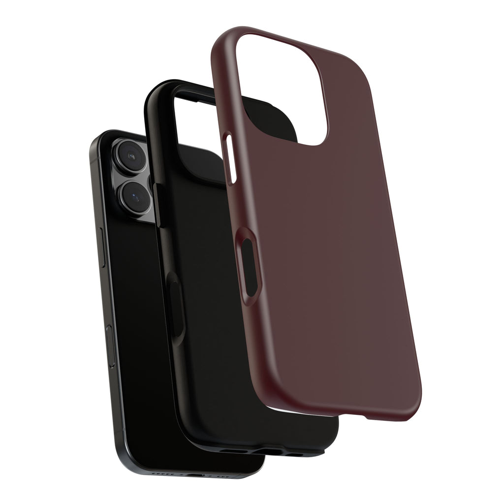 Maroon Tough iPhone Case — Slim Impact-Resistant Protective Cover