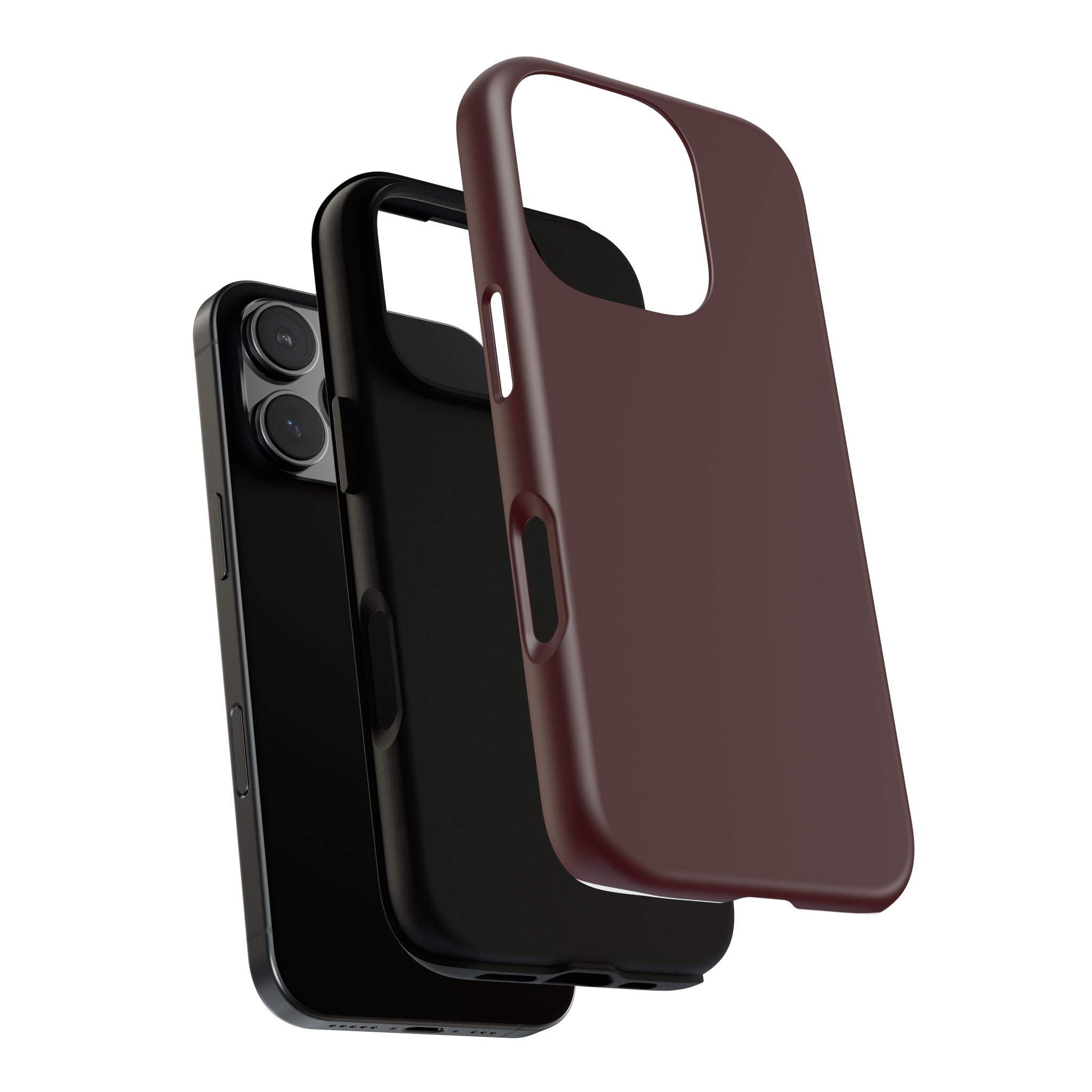 Maroon Tough iPhone Case — Slim Impact-Resistant Protective Cover