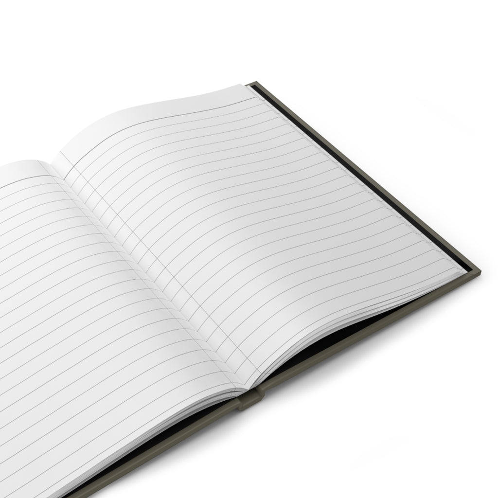Minimal Olive Hardcover Notebook — 'Notebook' Matte Journal