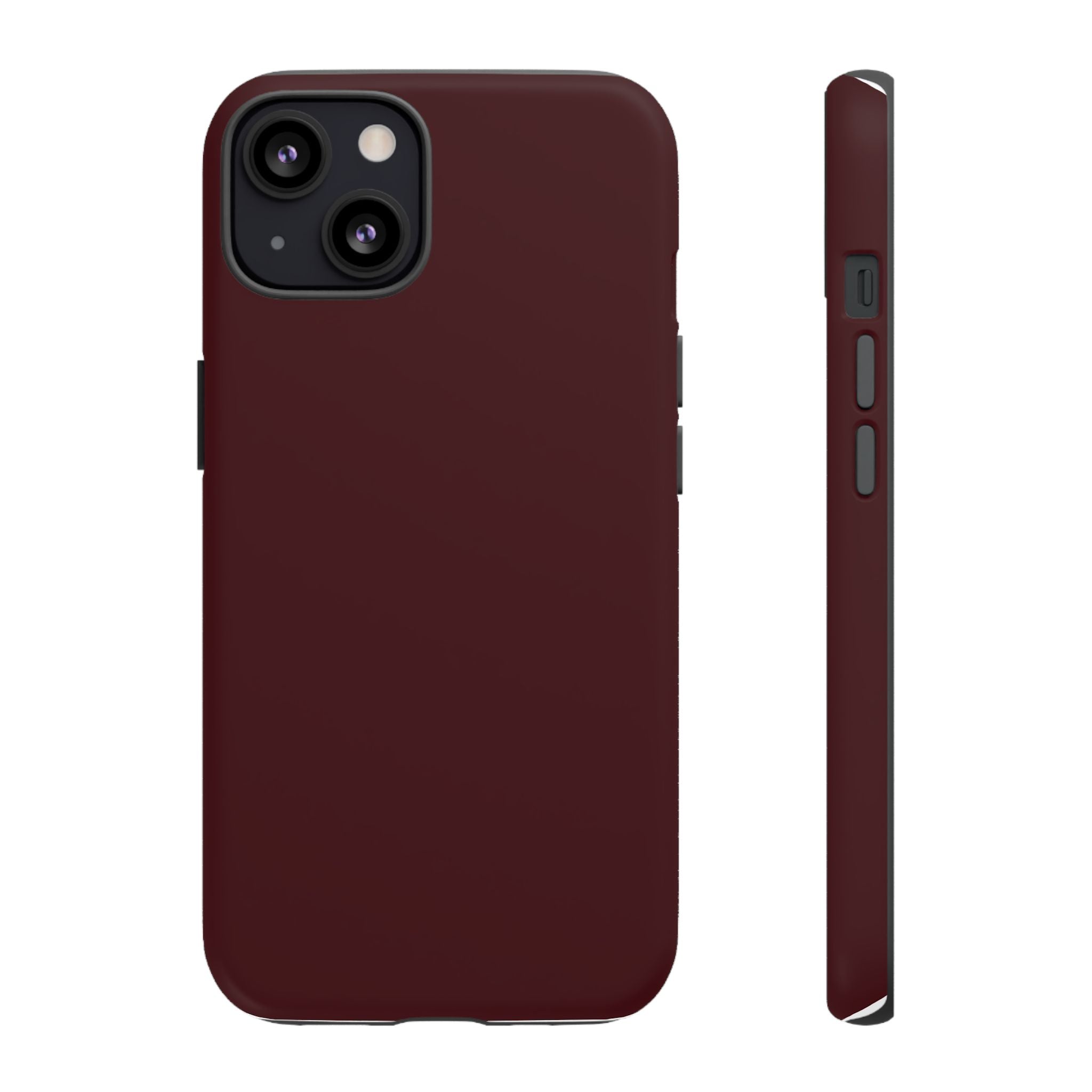Maroon Tough iPhone Case — Slim Impact-Resistant Protective Cover