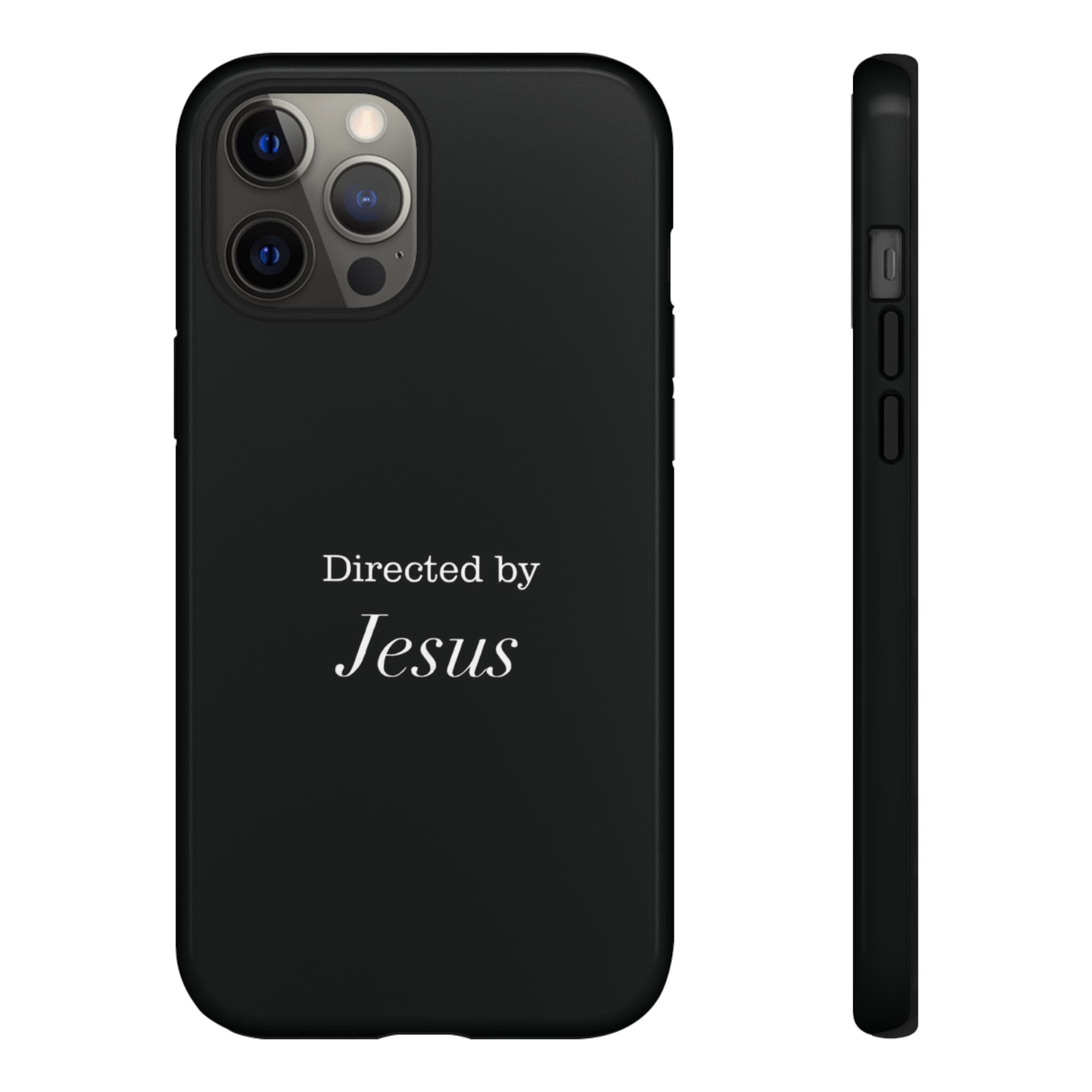 Directed by Jesus Tough Phone Case — Faith Black Protective Case