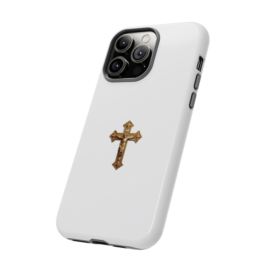 Gold Cross Tough Phone Case | Protective Cover