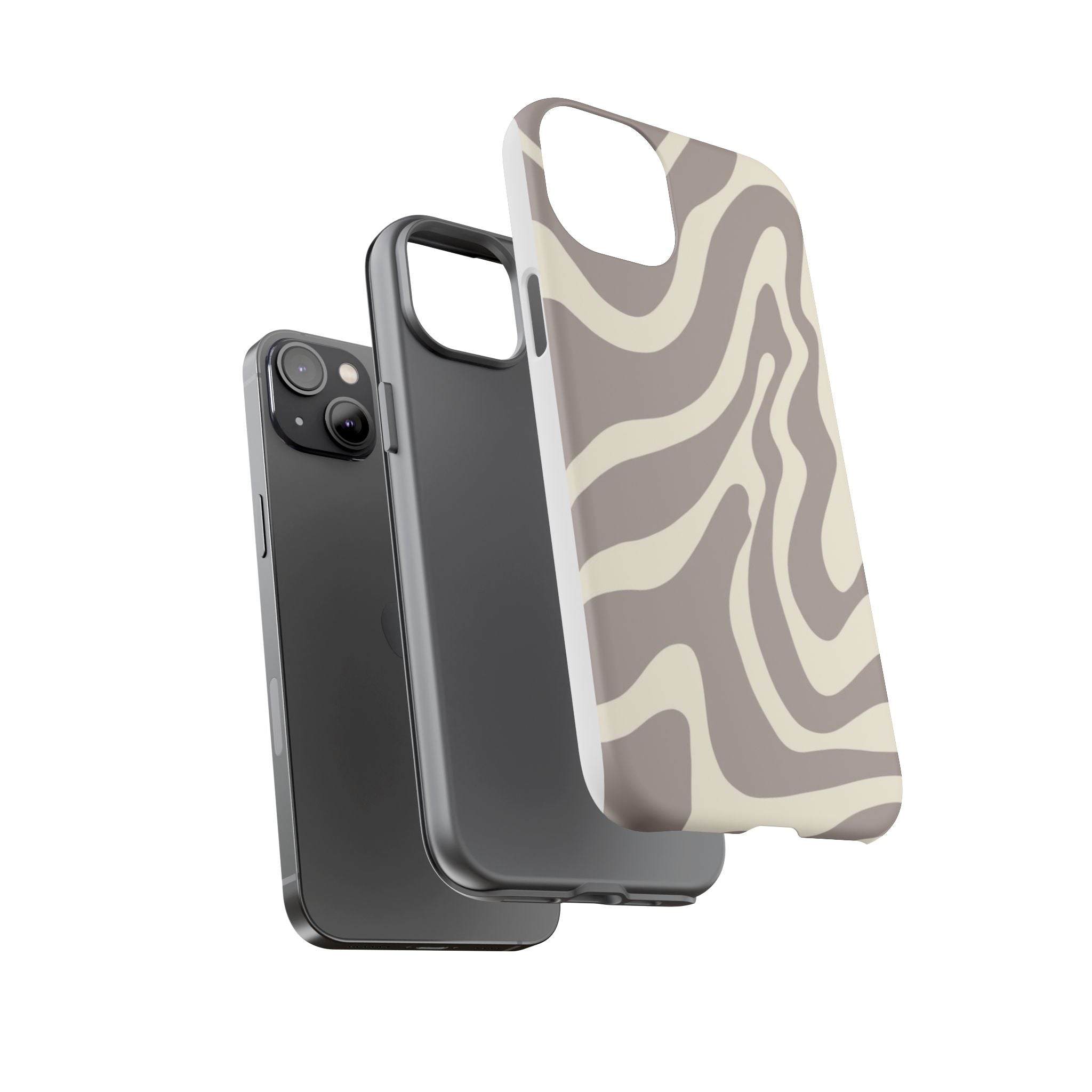 Neutral Zebra Print Tough iPhone Case