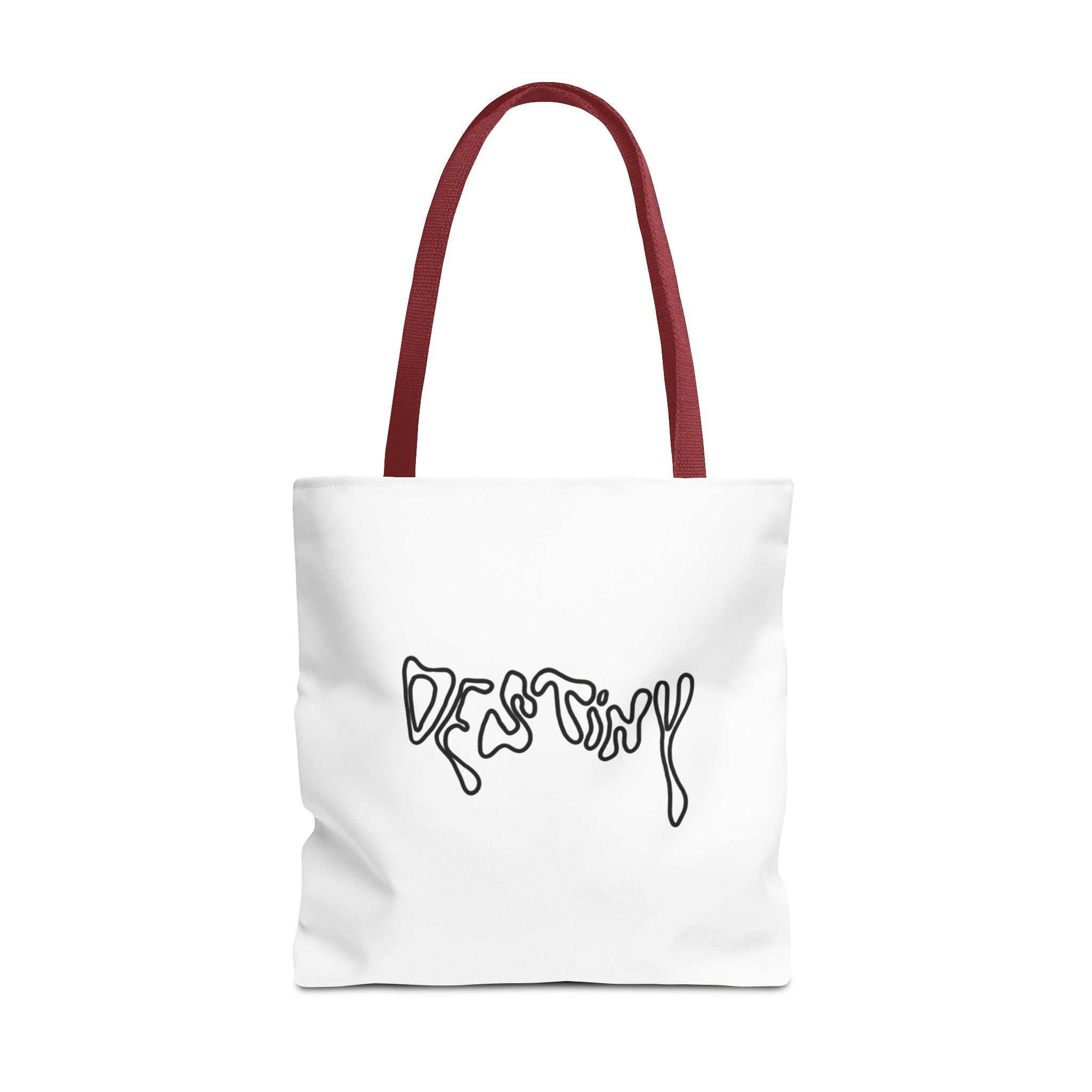 Destiny Script Tote Bag – Minimalist Graphic Canvas Tote