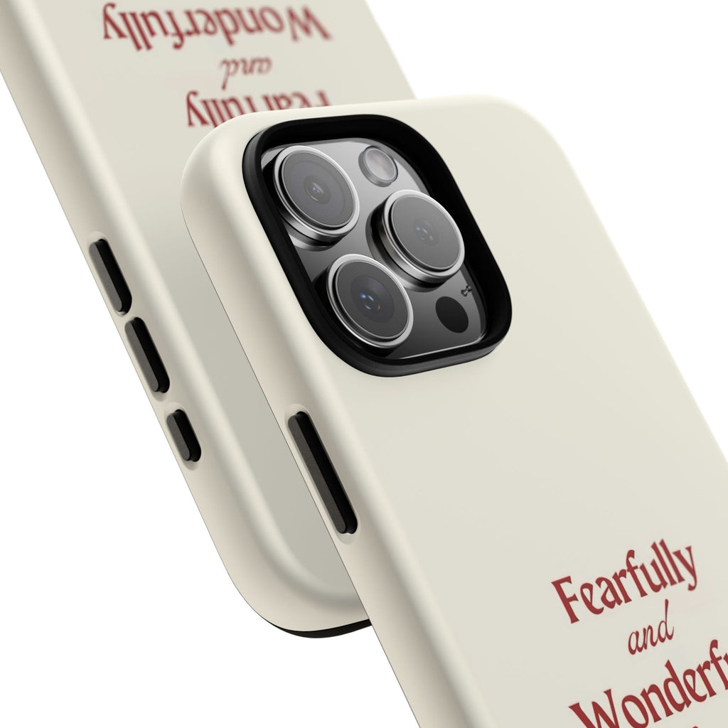 Tough Phone Case — "Fearfully and Wonderfully Made" Christian Scripture Protective Case