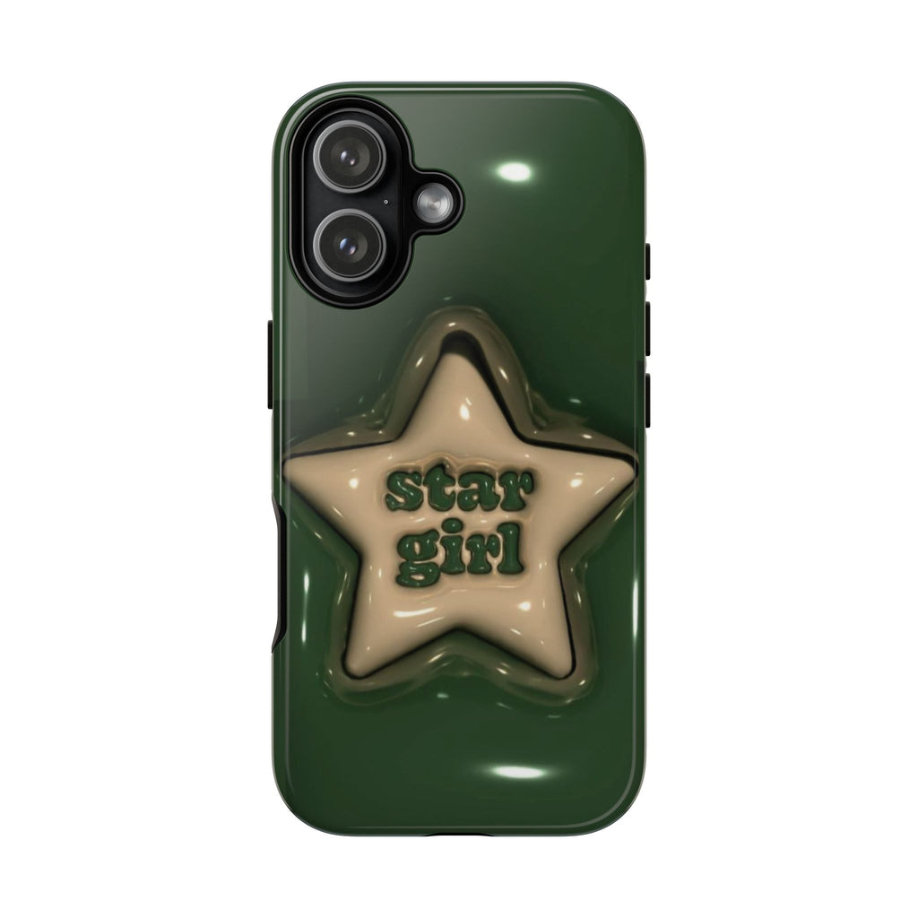 Star Girl iPhone Case — Green Star Protective Case