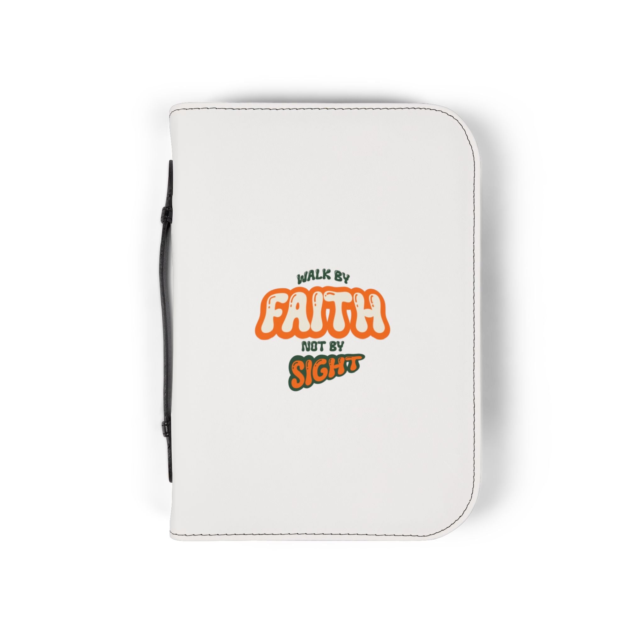 Bible Cover — "Walk by Faith Not by Sight" Zippered Scripture Organizer