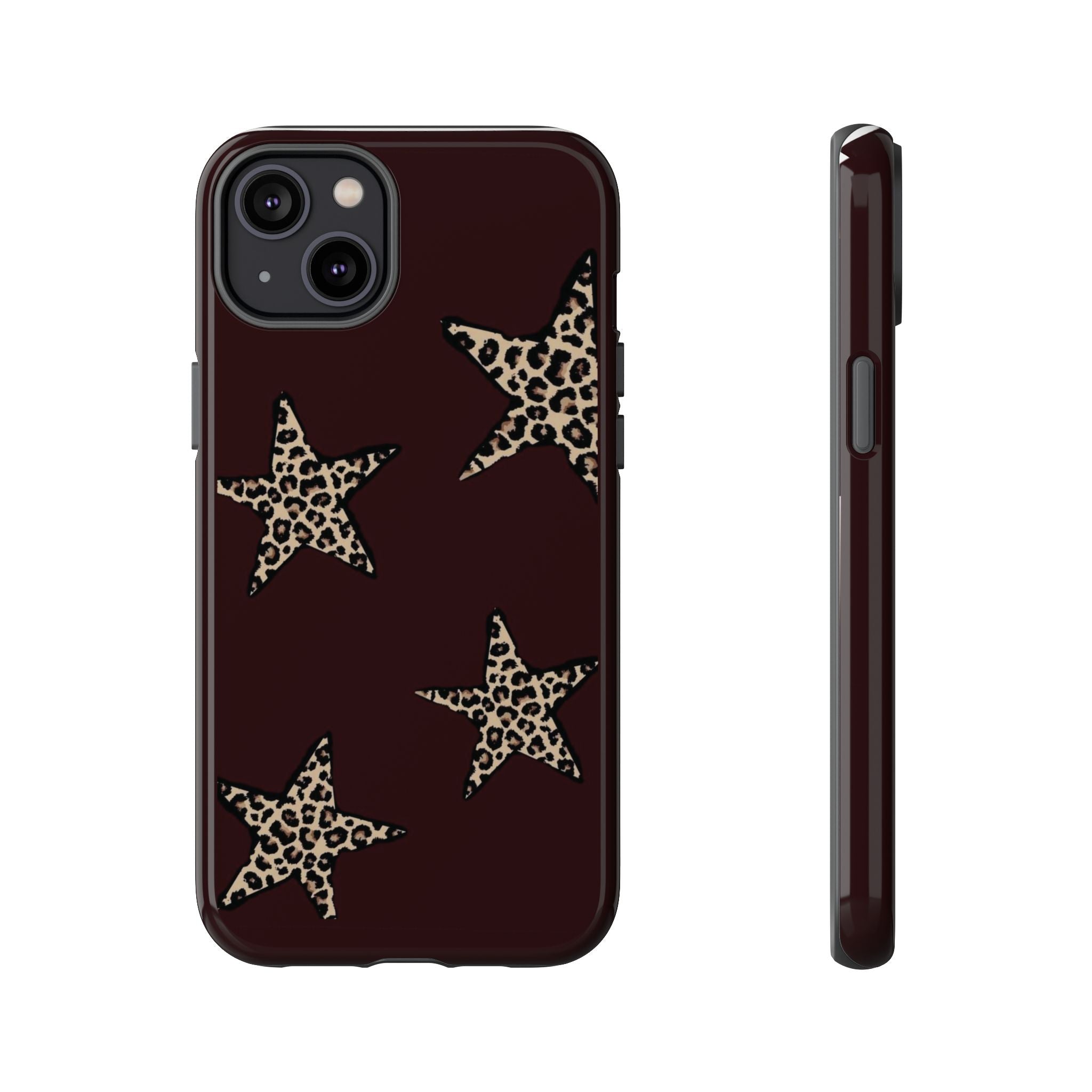 Leopard Star iPhone Case — Chic Brown Protective Tough Case
