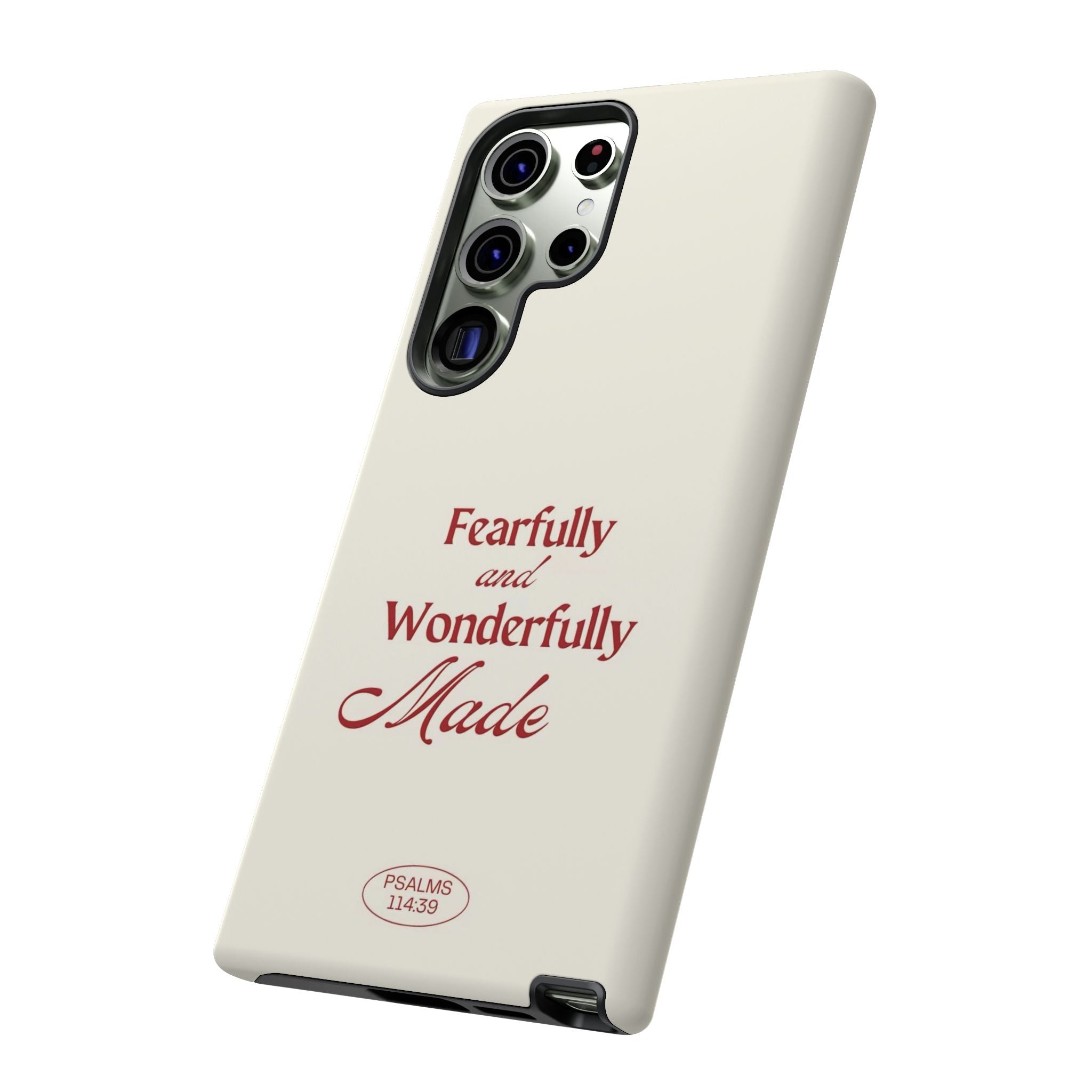 Tough Phone Case — "Fearfully and Wonderfully Made" Christian Scripture Protective Case