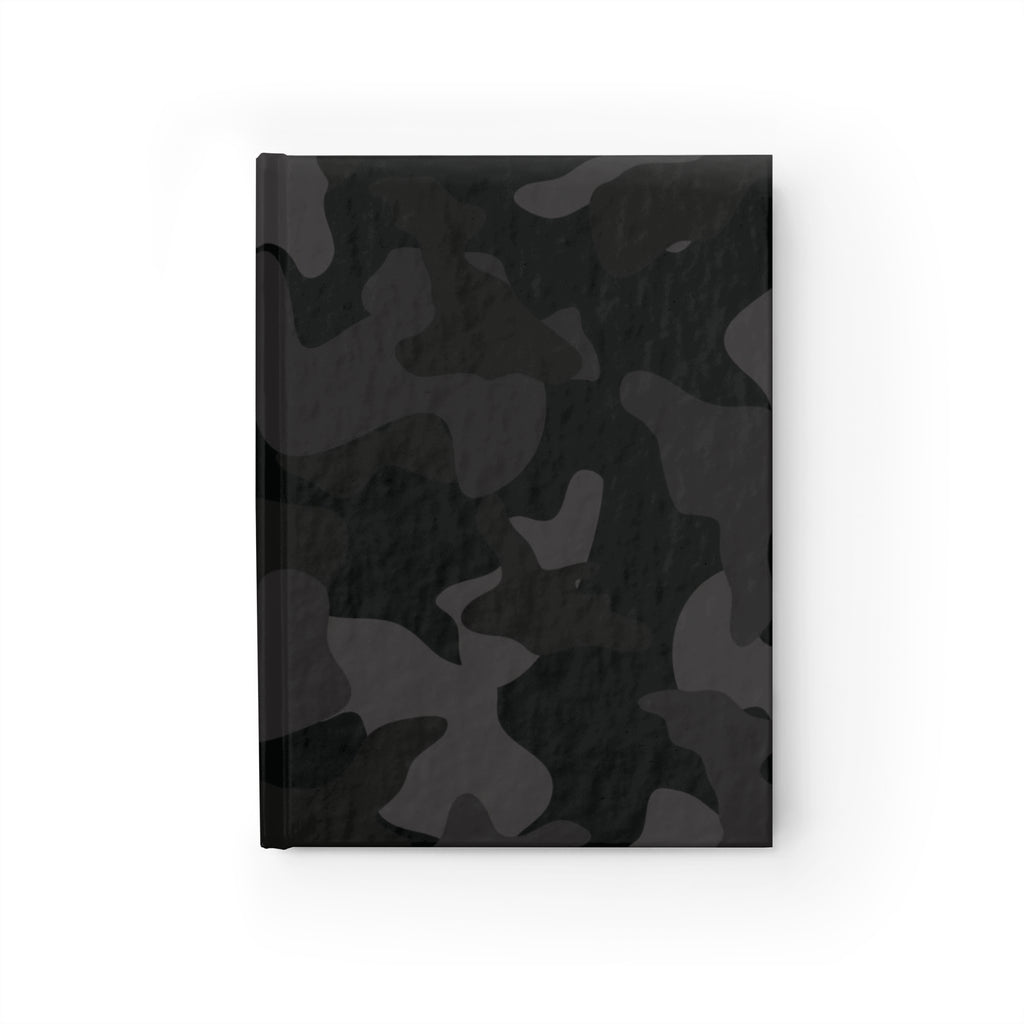 Camouflage Black Ruled Journal — Lined Hardcover Notebook for Notes & Daily Planning