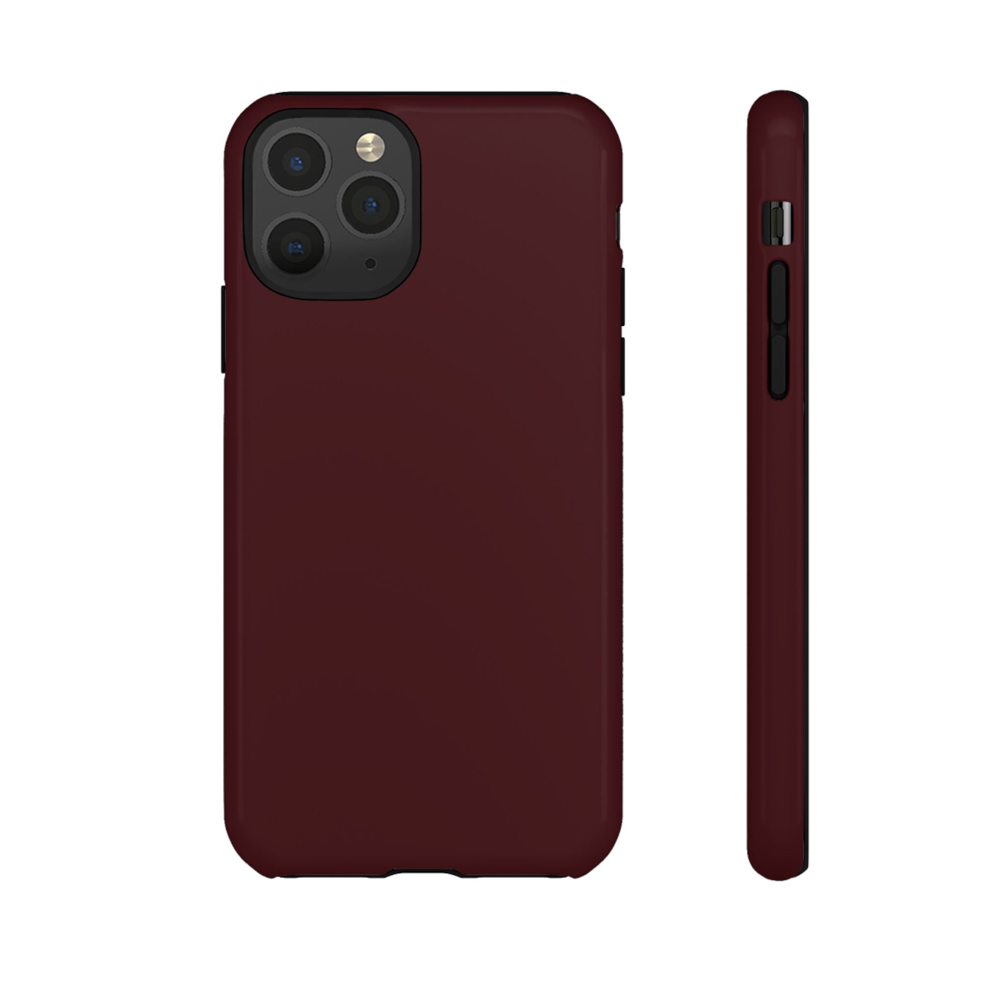 Maroon Tough iPhone Case — Slim Impact-Resistant Protective Cover