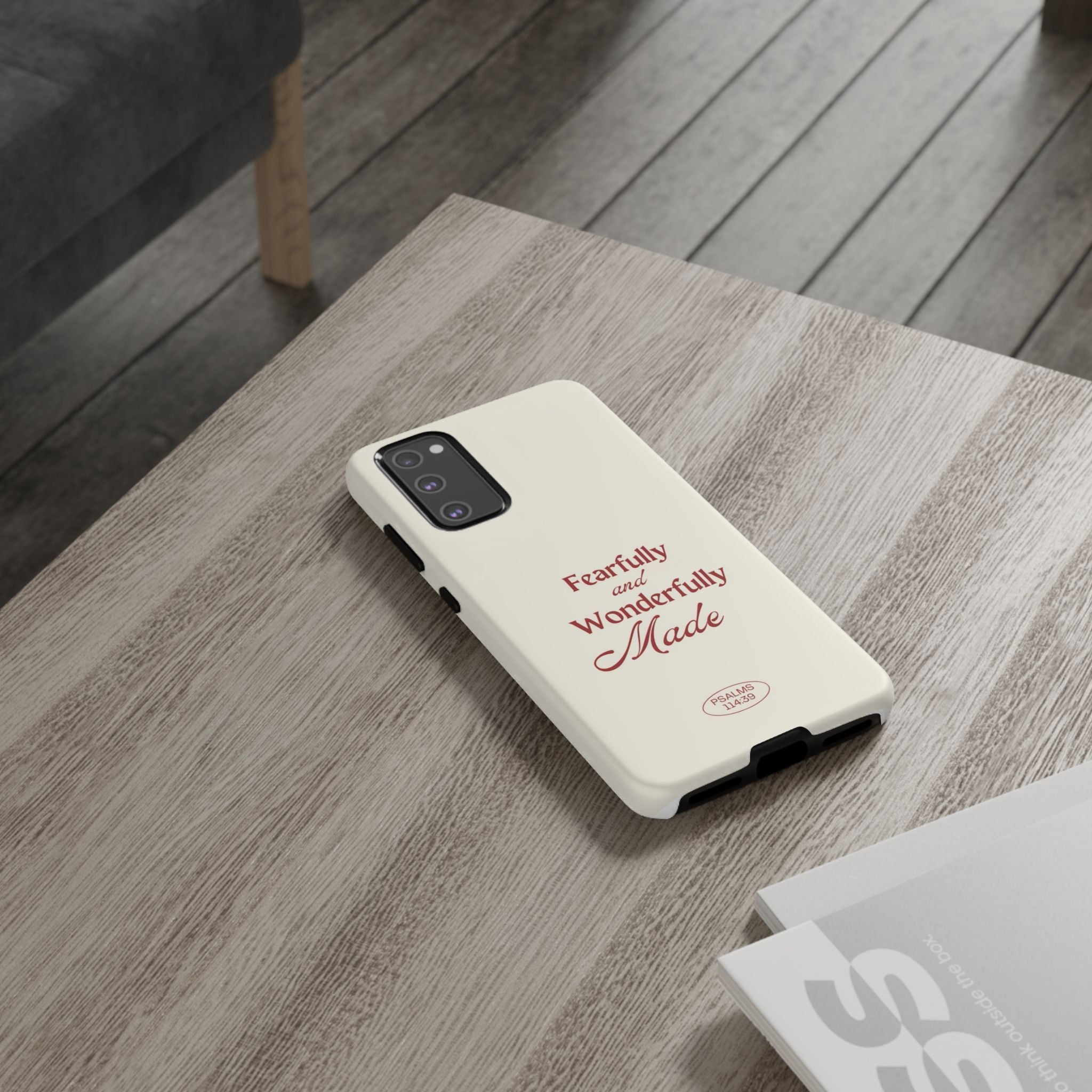 Tough Phone Case — "Fearfully and Wonderfully Made" Christian Scripture Protective Case