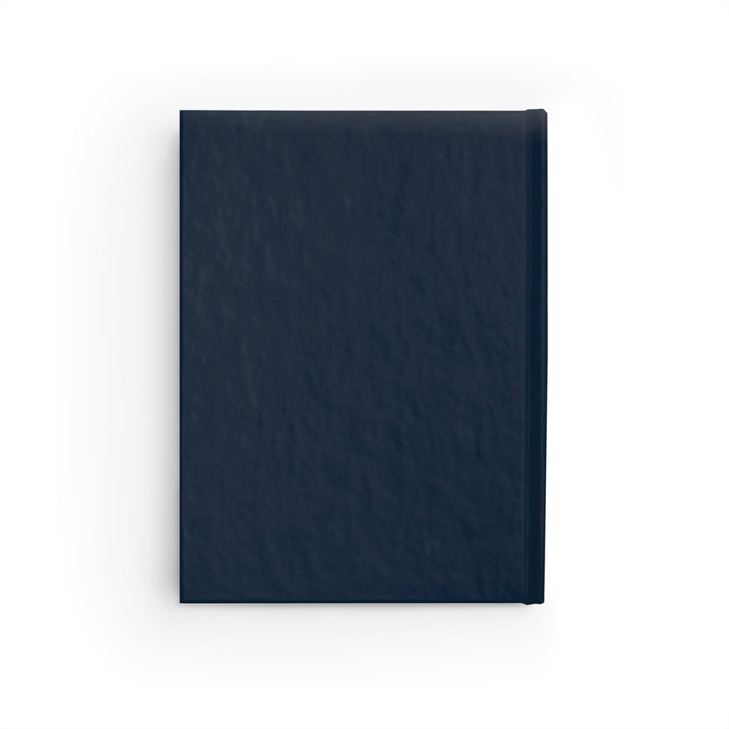Blue Abstract Pattern Ruled Journal — Hardcover Navy Scribble Notebook for Notes & Planning