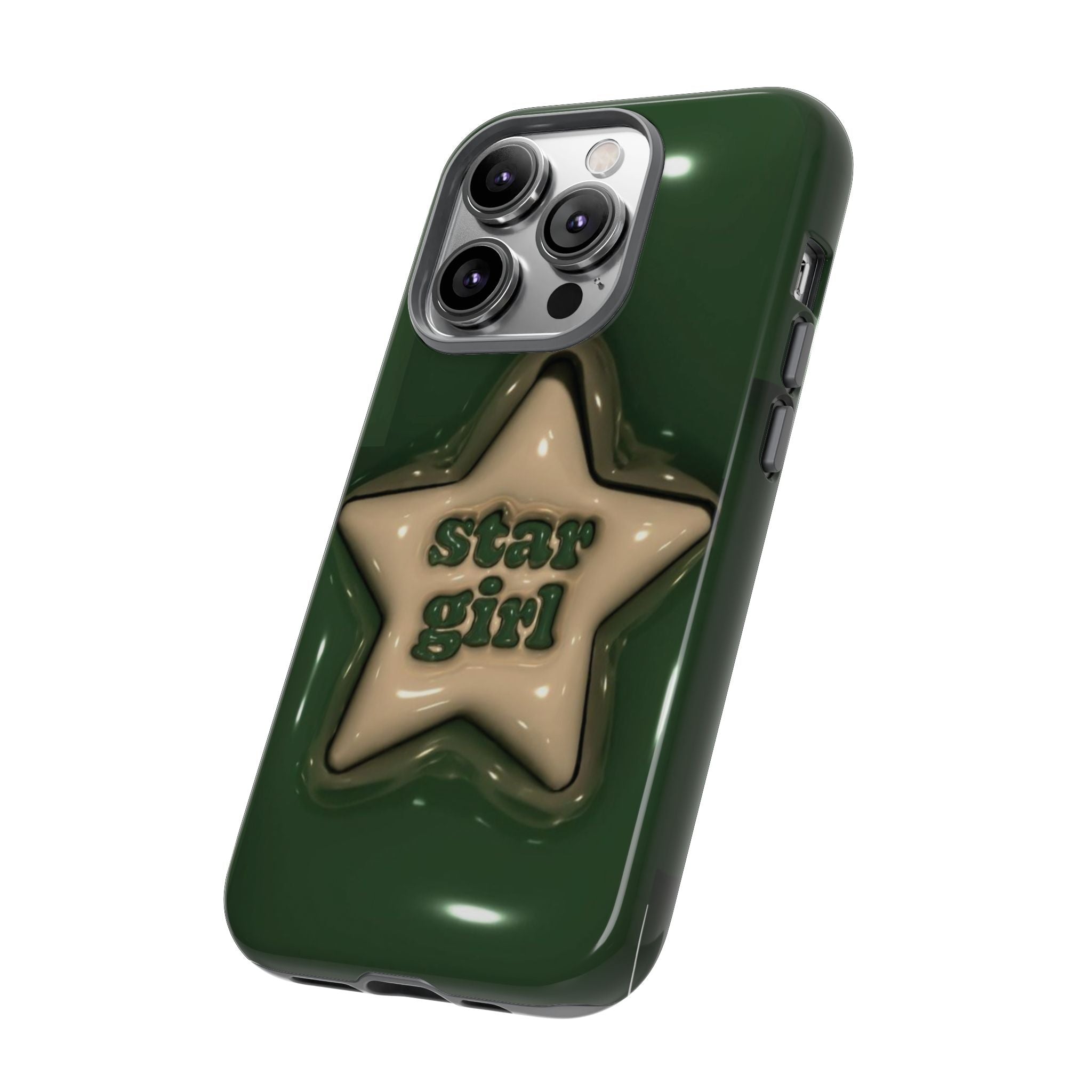 Star Girl iPhone Case — Green Star Protective Case