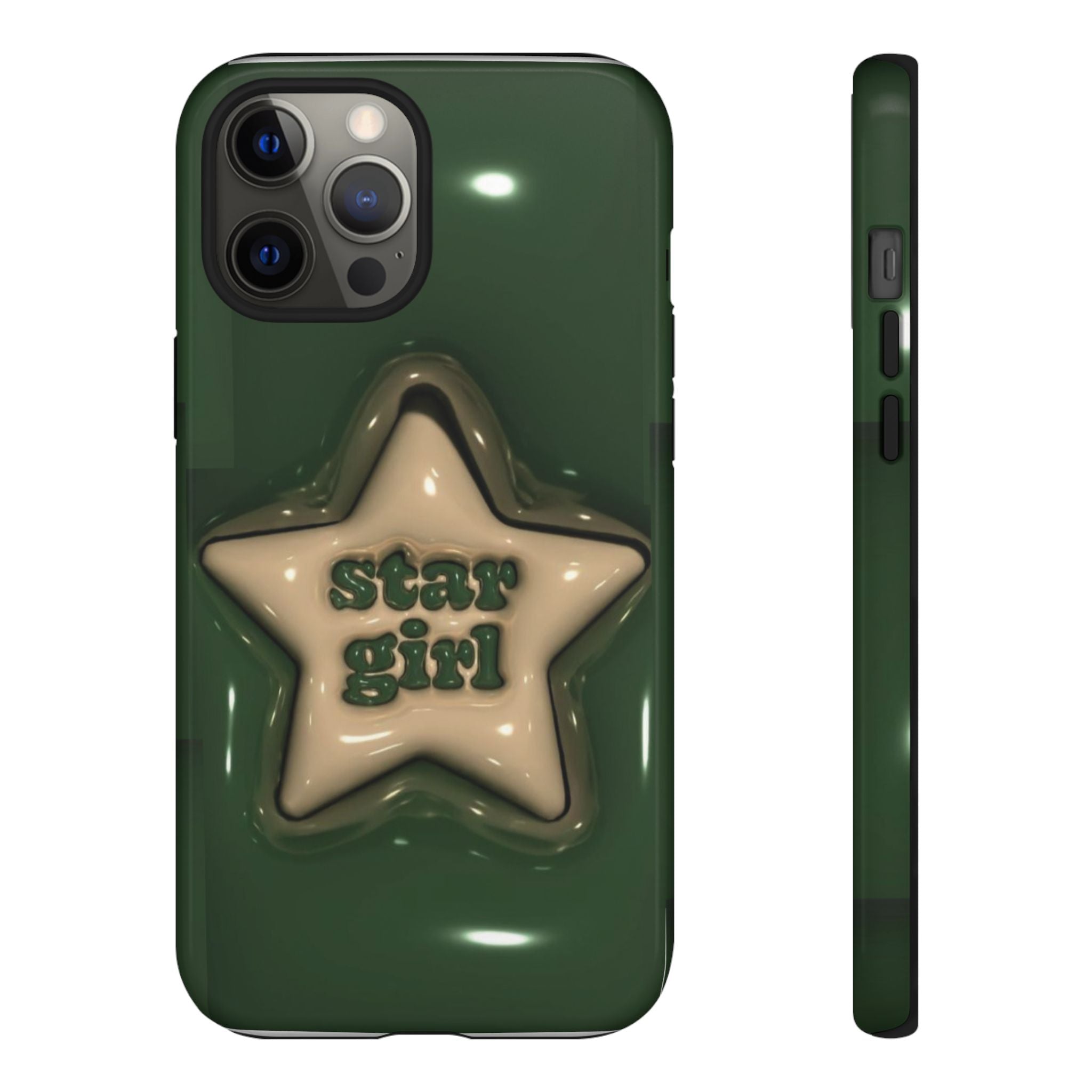 Star Girl iPhone Case — Green Star Protective Case