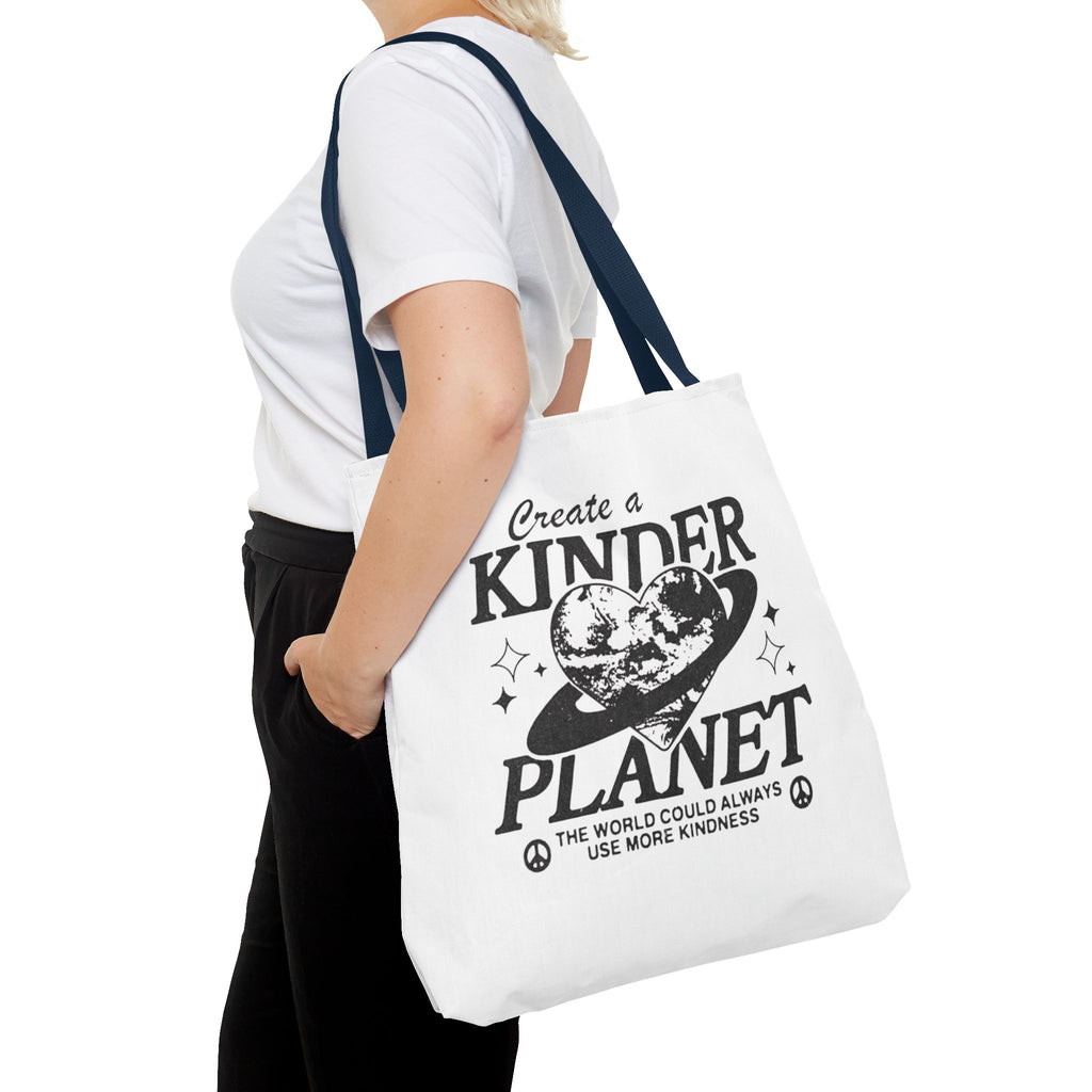 Create a Kinder Planet Tote Bag — Eco-Friendly Earth Love Canvas Tote