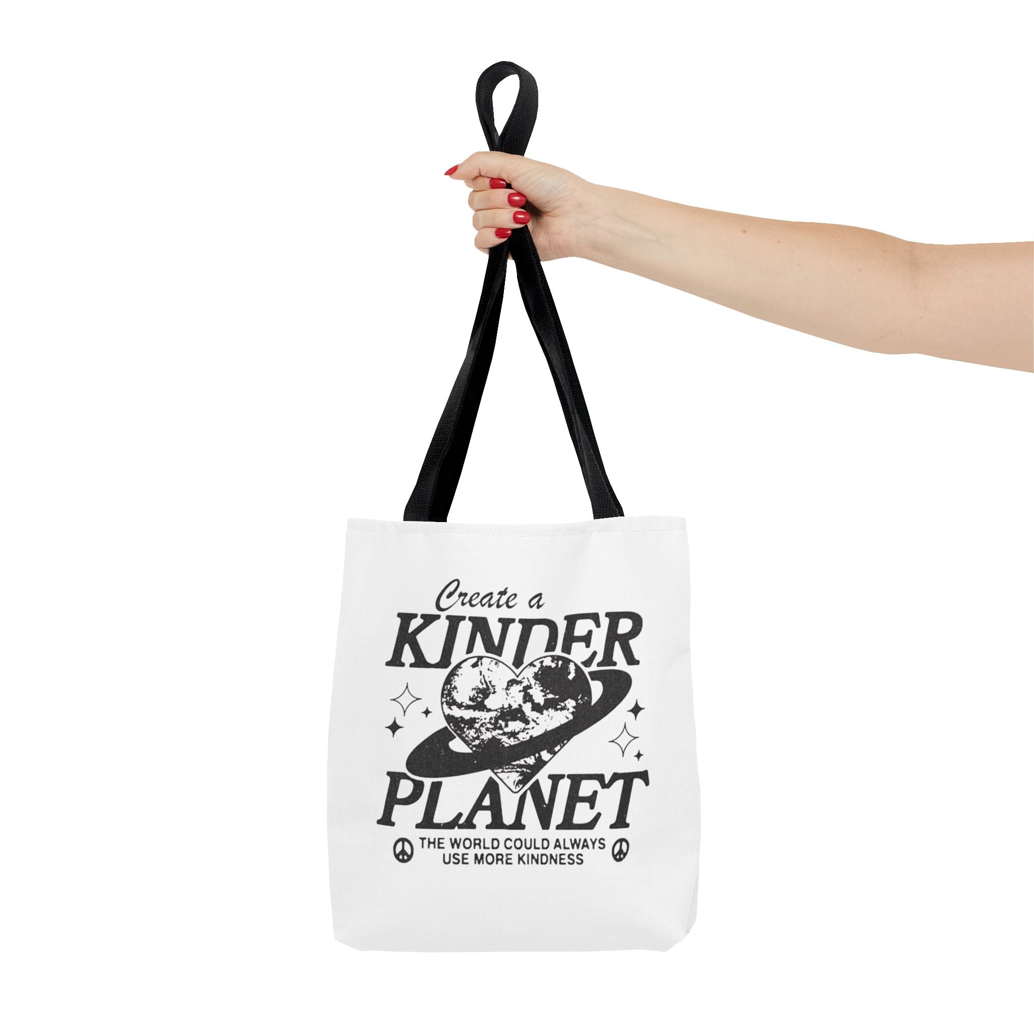Create a Kinder Planet Tote Bag — Eco-Friendly Earth Love Canvas Tote