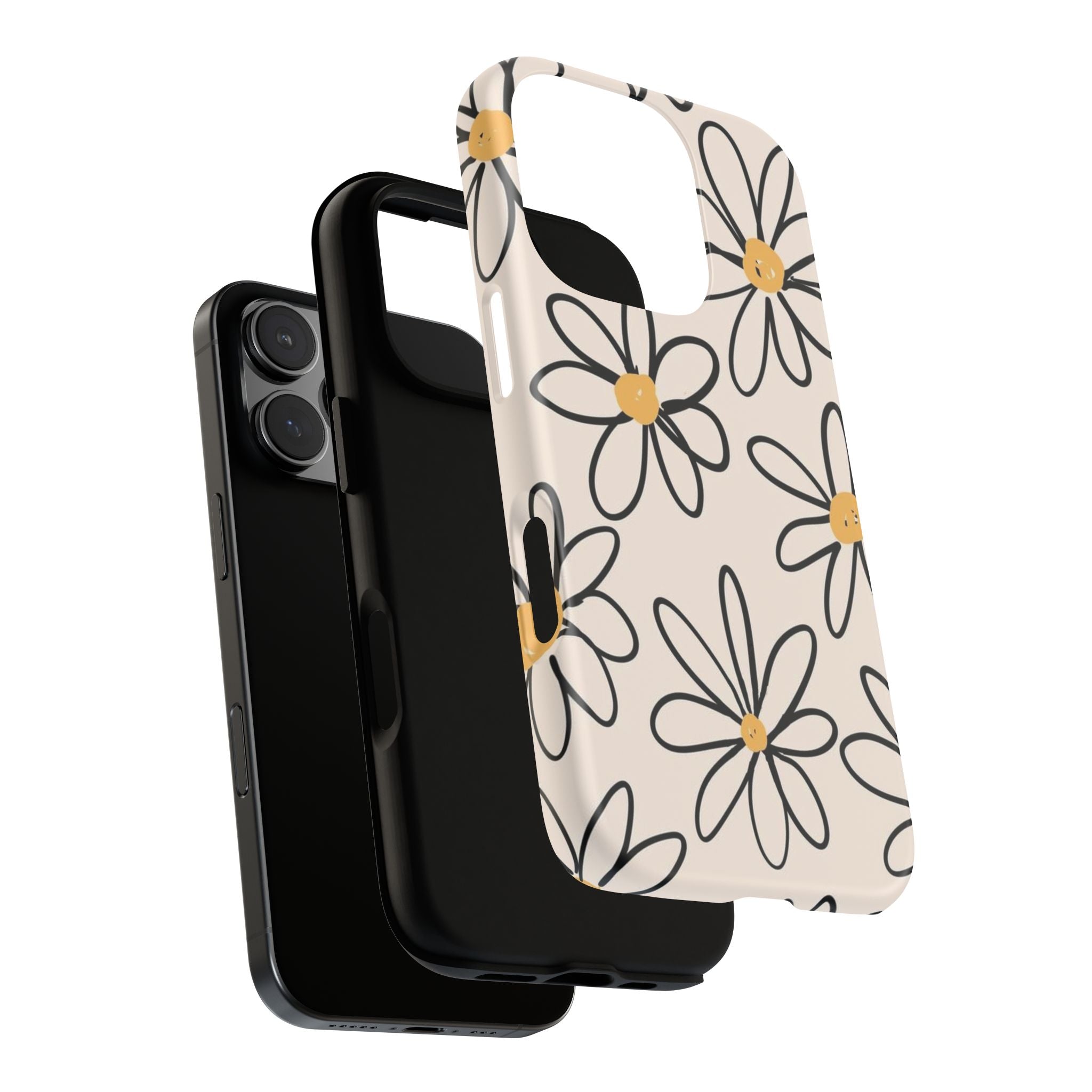 Daisy Sketch iPhone Case — Floral Protective Phone Cover