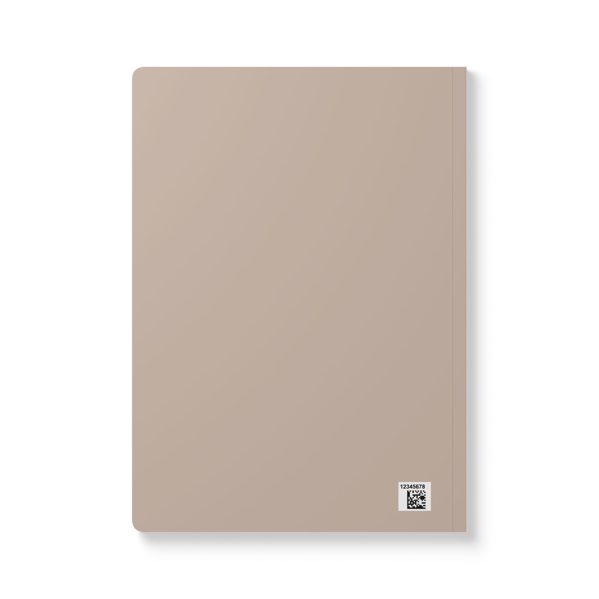 Floral Doodles Softcover Journal — Neutral Beige Daisy Notebook with Inside Prints