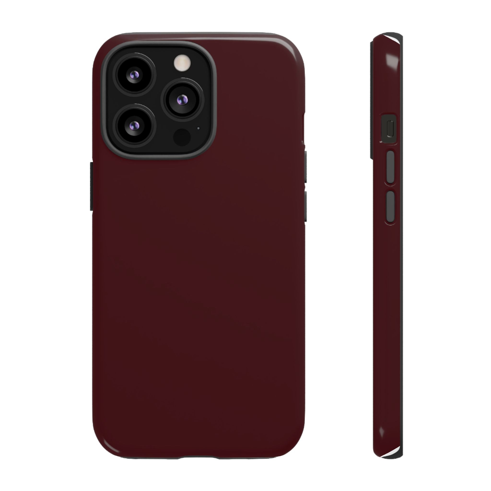 Maroon Tough iPhone Case — Slim Impact-Resistant Protective Cover