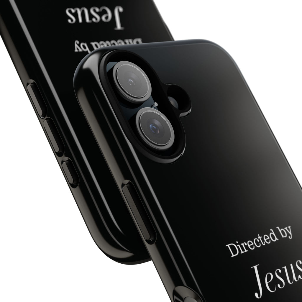 Directed by Jesus Tough Phone Case — Faith Black Protective Case